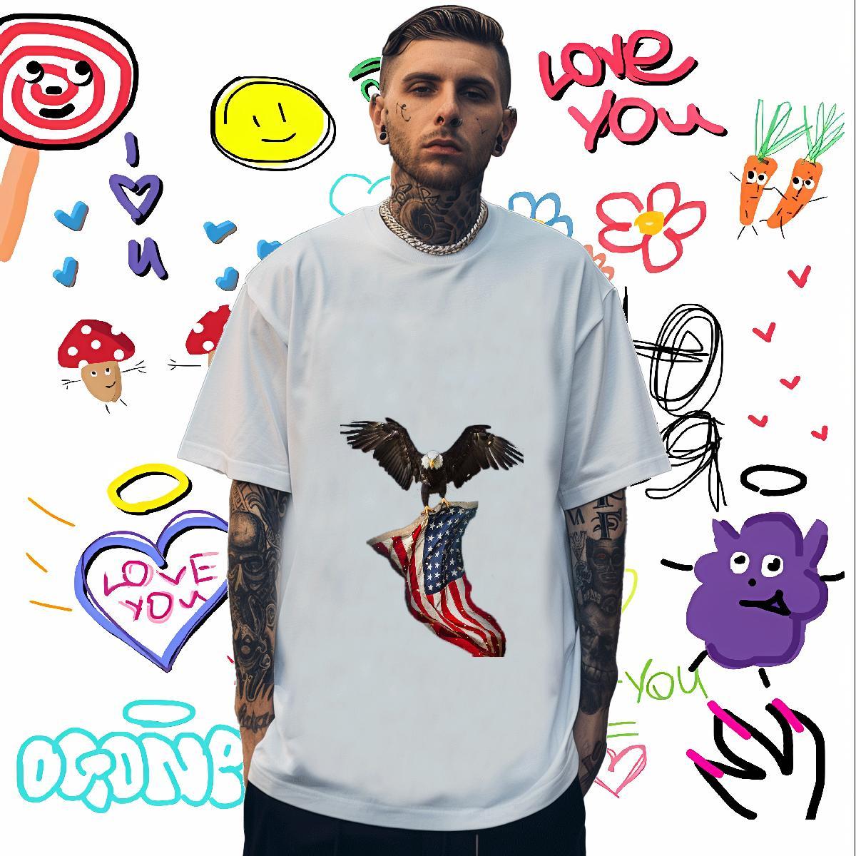 Mens T Shirts 230g 100% Cotton cool Street Casual Breathable Crew Neck Custom Printed Tshirts Free Shipping TOP Quality Top Tees