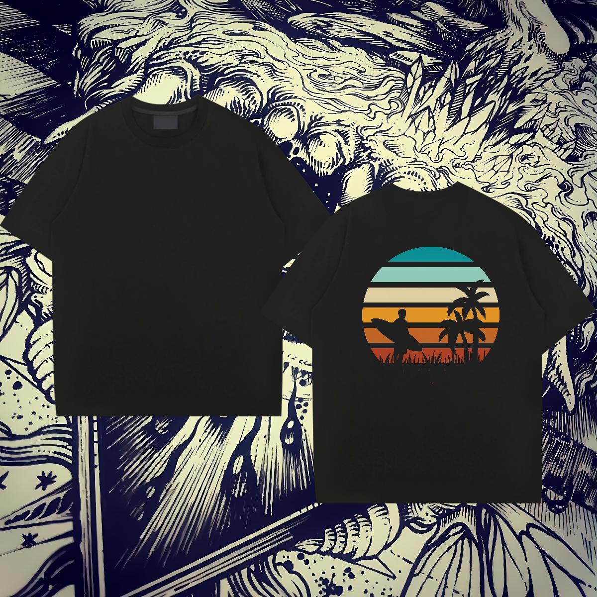 Designer Fashion T-Shirts 100% Cotton 230g tree Street Wear Tops Tees O-Neck Short Sleeve Soft Men Clothes T-Shirt Oversized