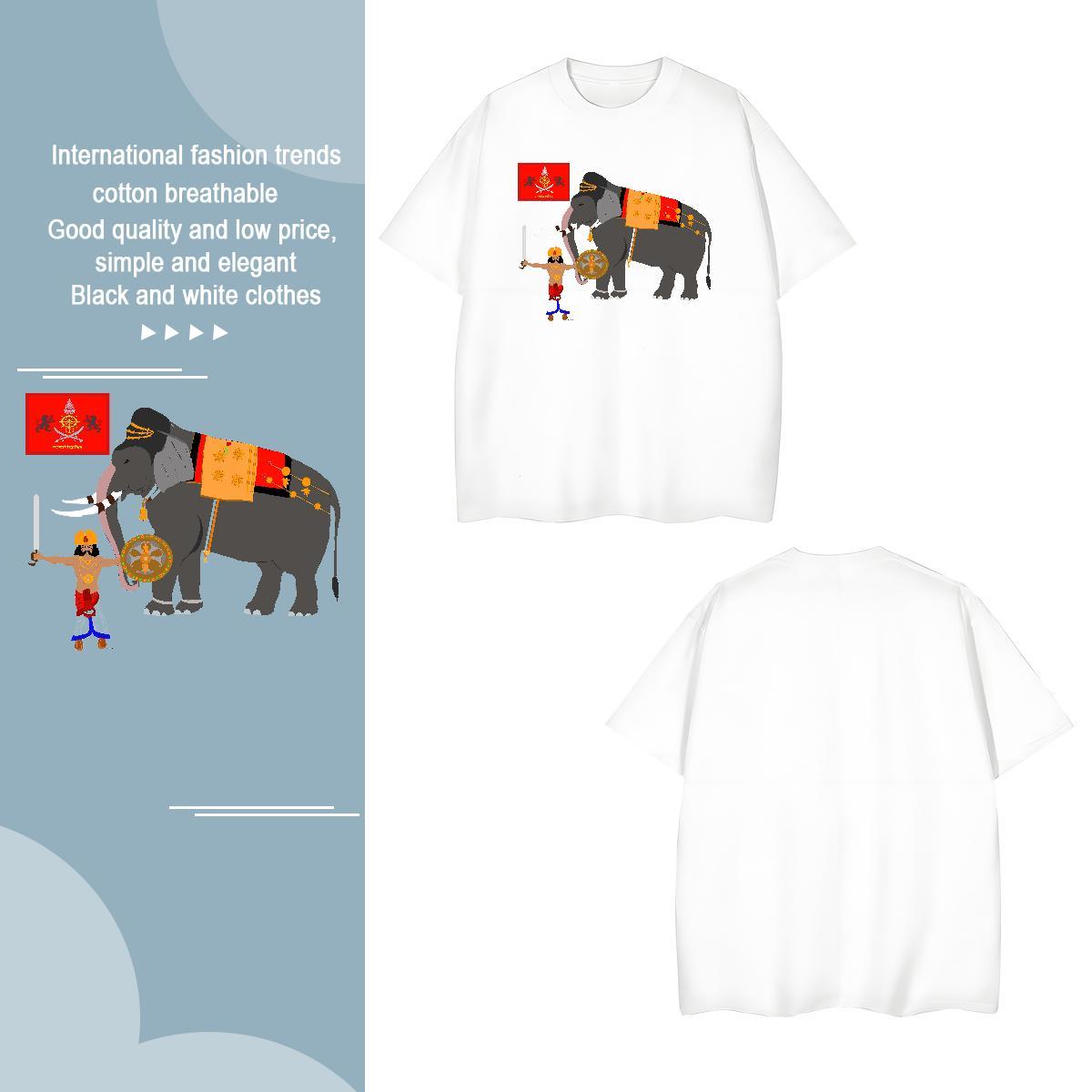 T-Shirts for Men 100% Cotton 230g elephant Street wear Hip Hop Breathable Crew Neck Customized Tshirts 2024 Designer TOP Quality Tees