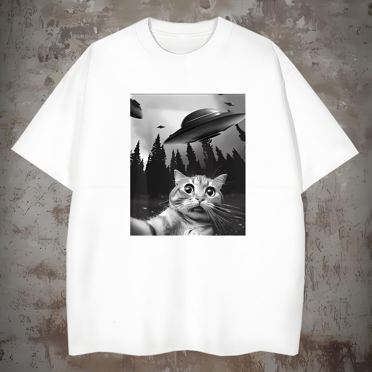 T-Shirts for Men 230g Pure Cotton funny Anime Printing Street Breathable Crew Neck Black Oversized Men Tees Customized Popular Tops Tees