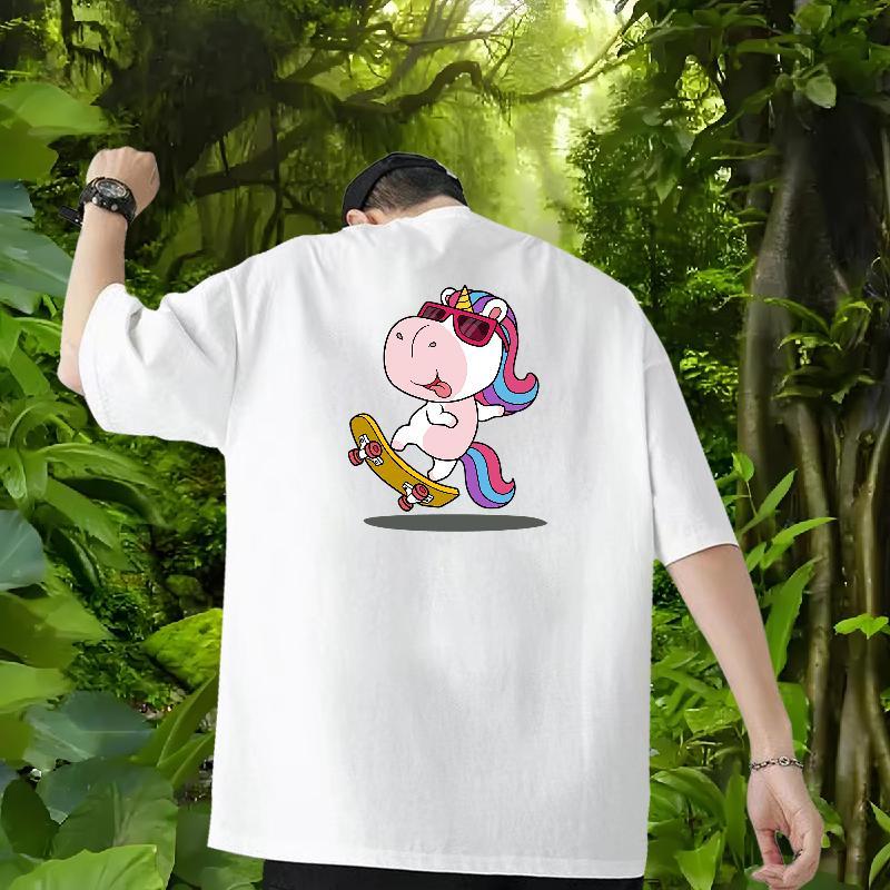 DIY Customized T shirt 230g 100% Cotton Casual Beach Tops Tees Crew Neck High Quality Men Clothes T-Shirt DIY Printed