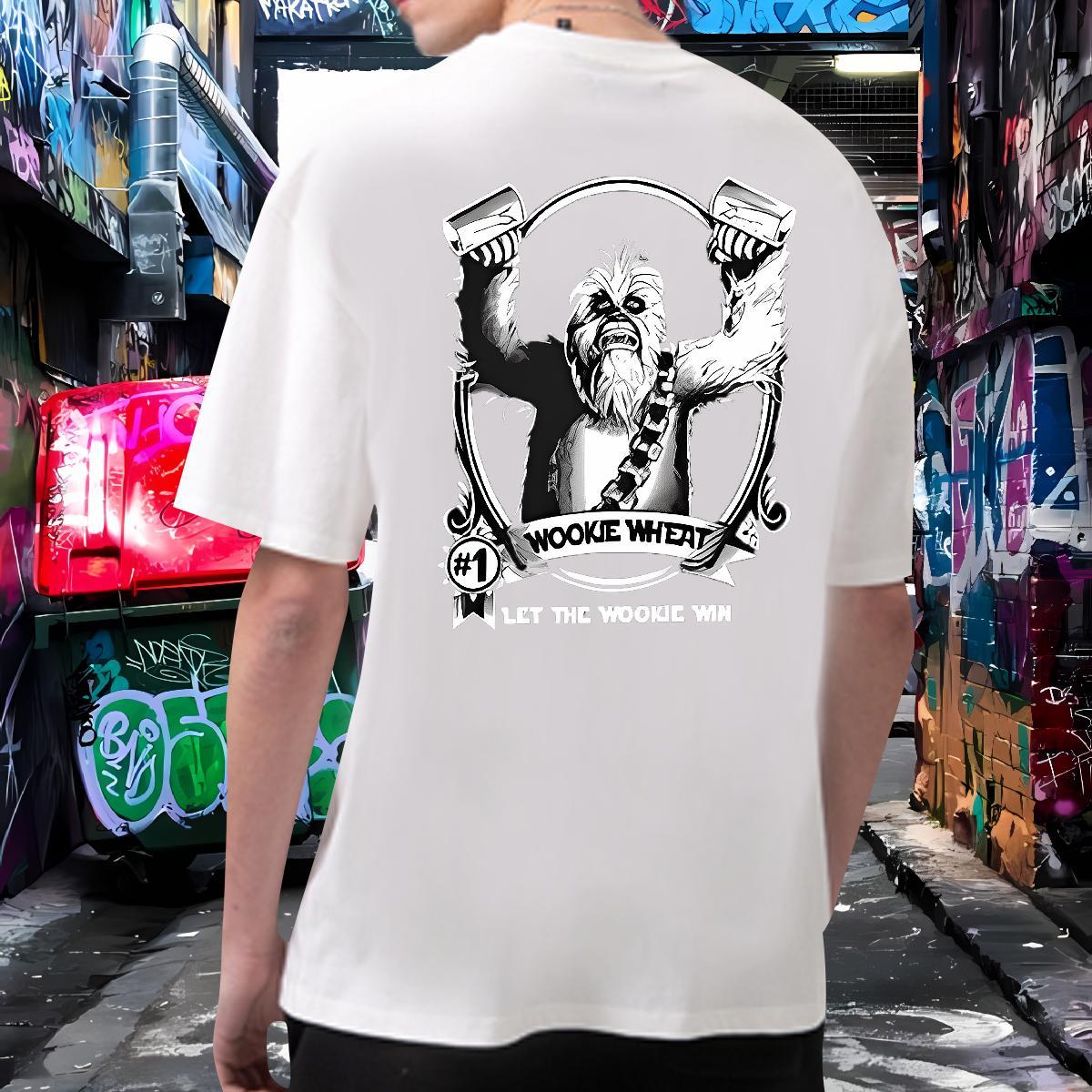 DIY T Shirt For Man 100% Cotton 230g fierce Street wear Hip Hop Wear Breathable Soft Brand Mens Tshirts Cartoon Print