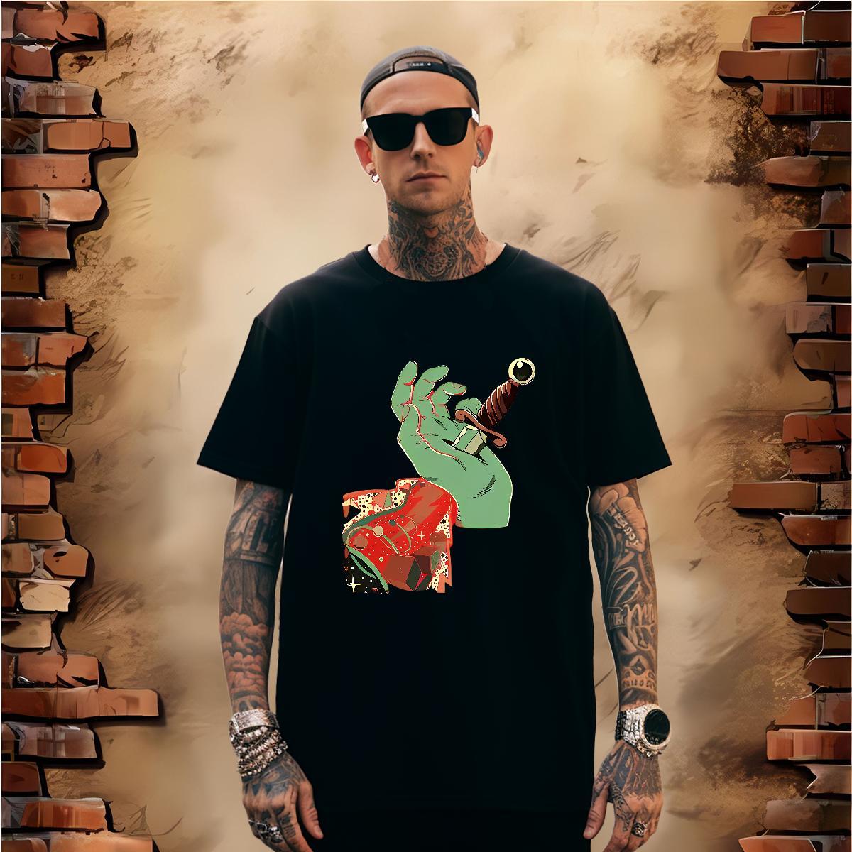 Mens T Shirts 230g Pure Cotton hand Daily Wear O Neck Short Sleeves Oversized Men Clothes T-Shirt New Comfortable Top Tees