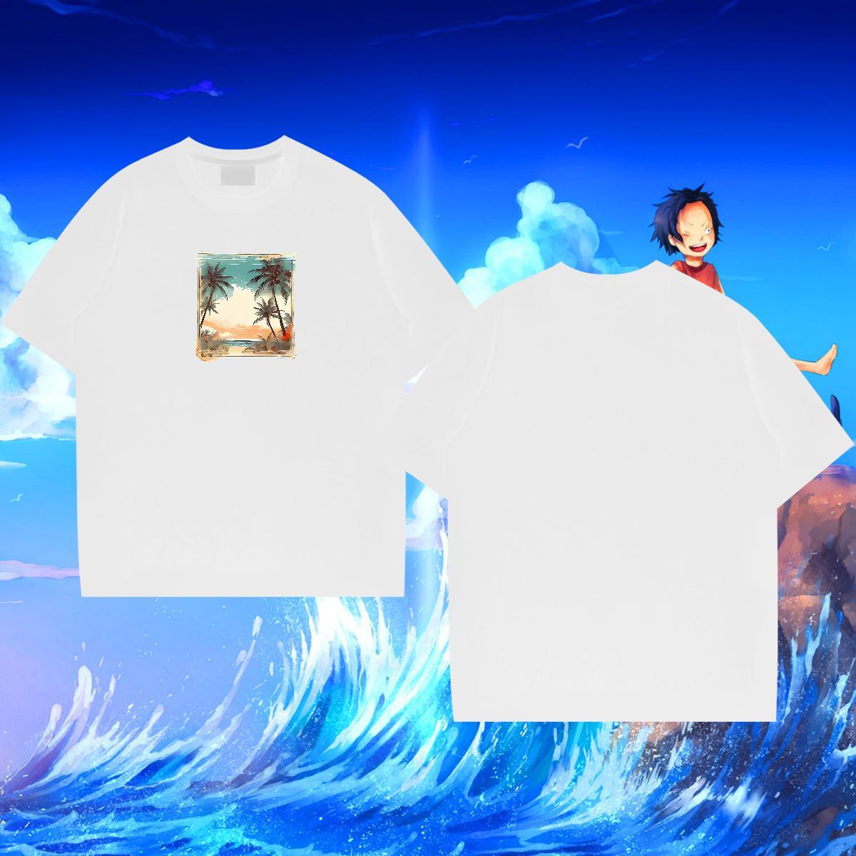 Fashion Casual Men T Shirts 230g Pure Cotton tree Outdoor Top Tees Crew Neck Classic Men Tops Tees Graphic