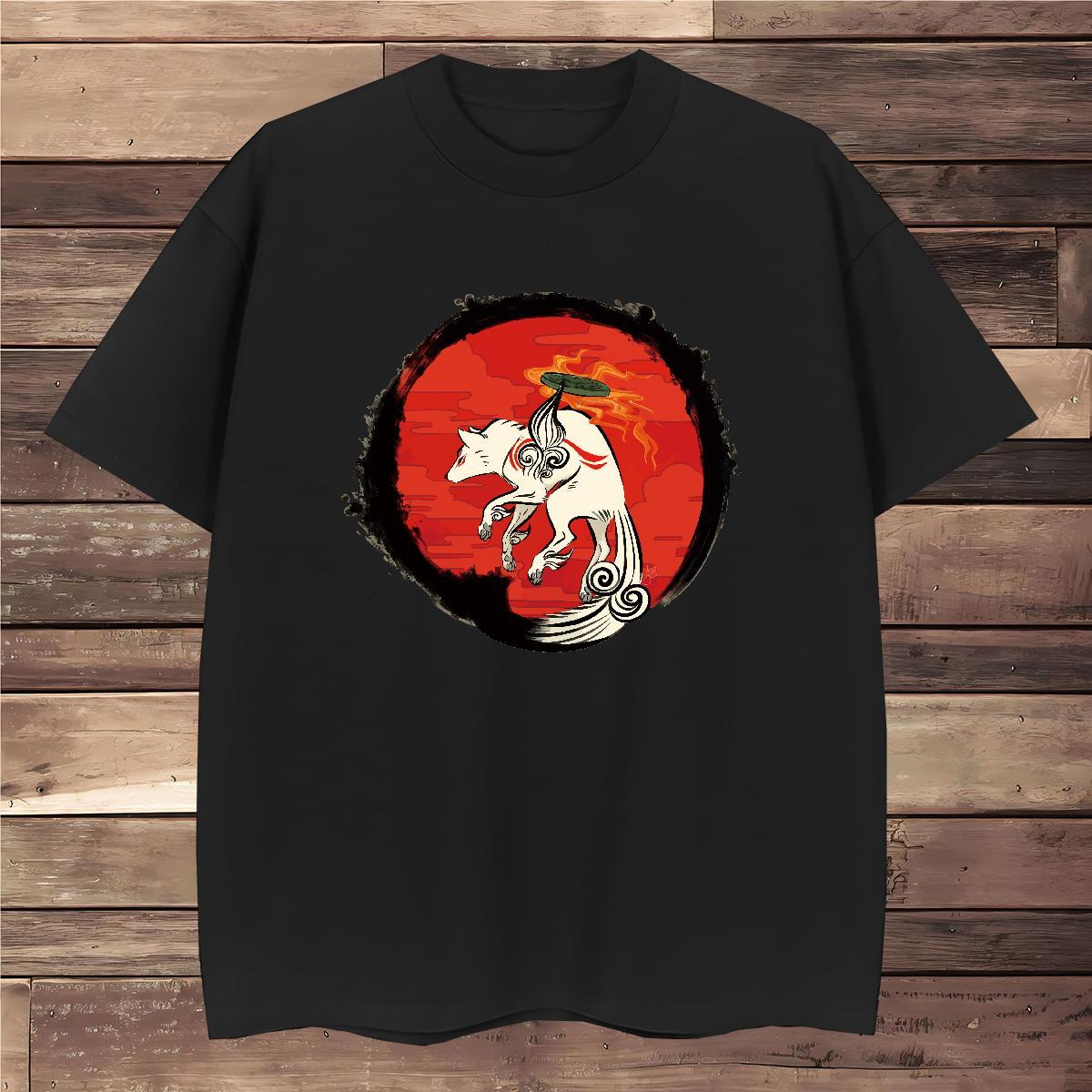 Popular Tshirt for Man Woman 100% Cotton 230g wolf T-Shirts for Men Anime Printing Street Pure Cotton Custom Printed Free Shipping Clothes