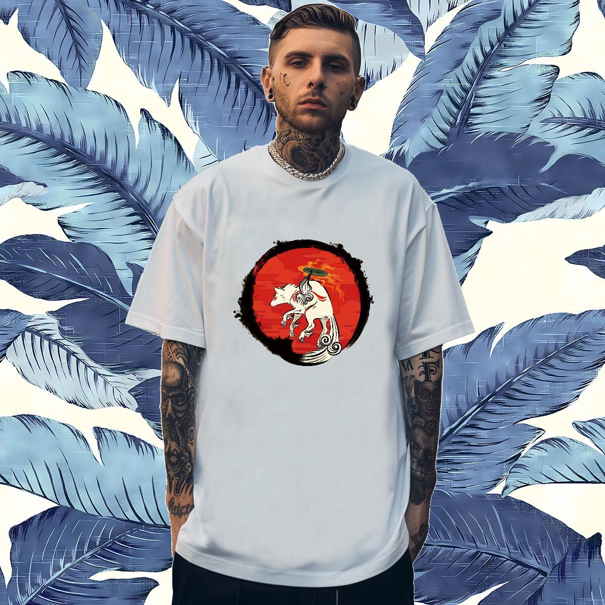 Designer Couples T Shirts 100% Cotton 230g wolf T Shirts Men Home Outdoor Round Neck Short Sleeve Custom Printing New Arrival Tshirts