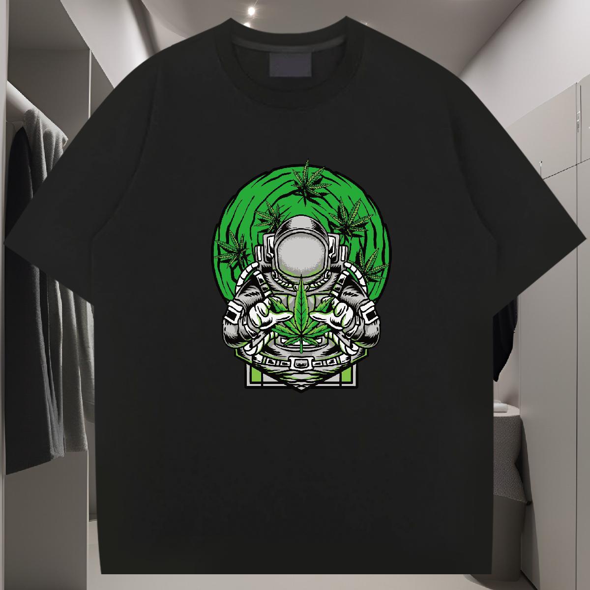 T Shirts Men 230g Cotton universe Daily Wear Breathable Crew Neck DIY Tshirt for Man Woman DIY Customized TOP Quality Tee Shirt