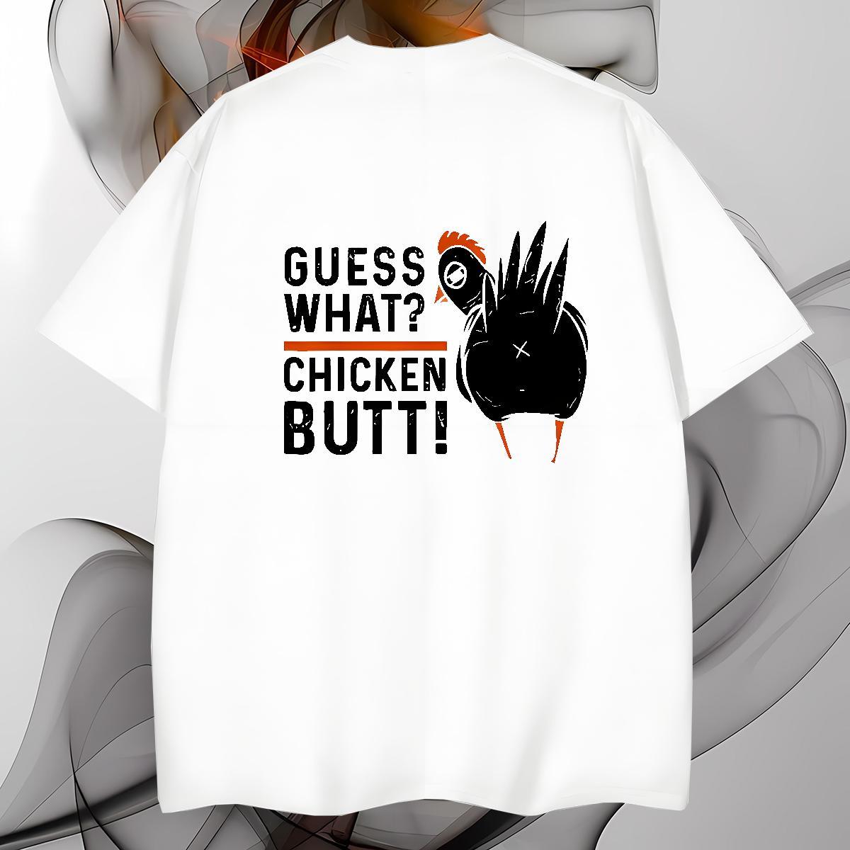 Brand T shirt 230g 100% Cotton chicken Casual Beach Tees Round Neck Short Sleeve Loose Fit Tshirts Anime Print