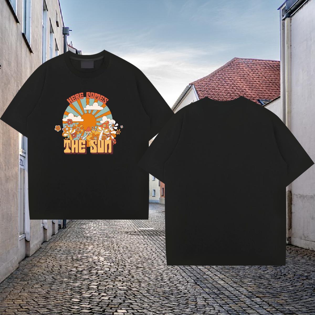 Factory Direct T shirt 230g Cotton mushroom Summer Casual Tees Shirts Breathable Cool Tshirt for Man Woman Skull