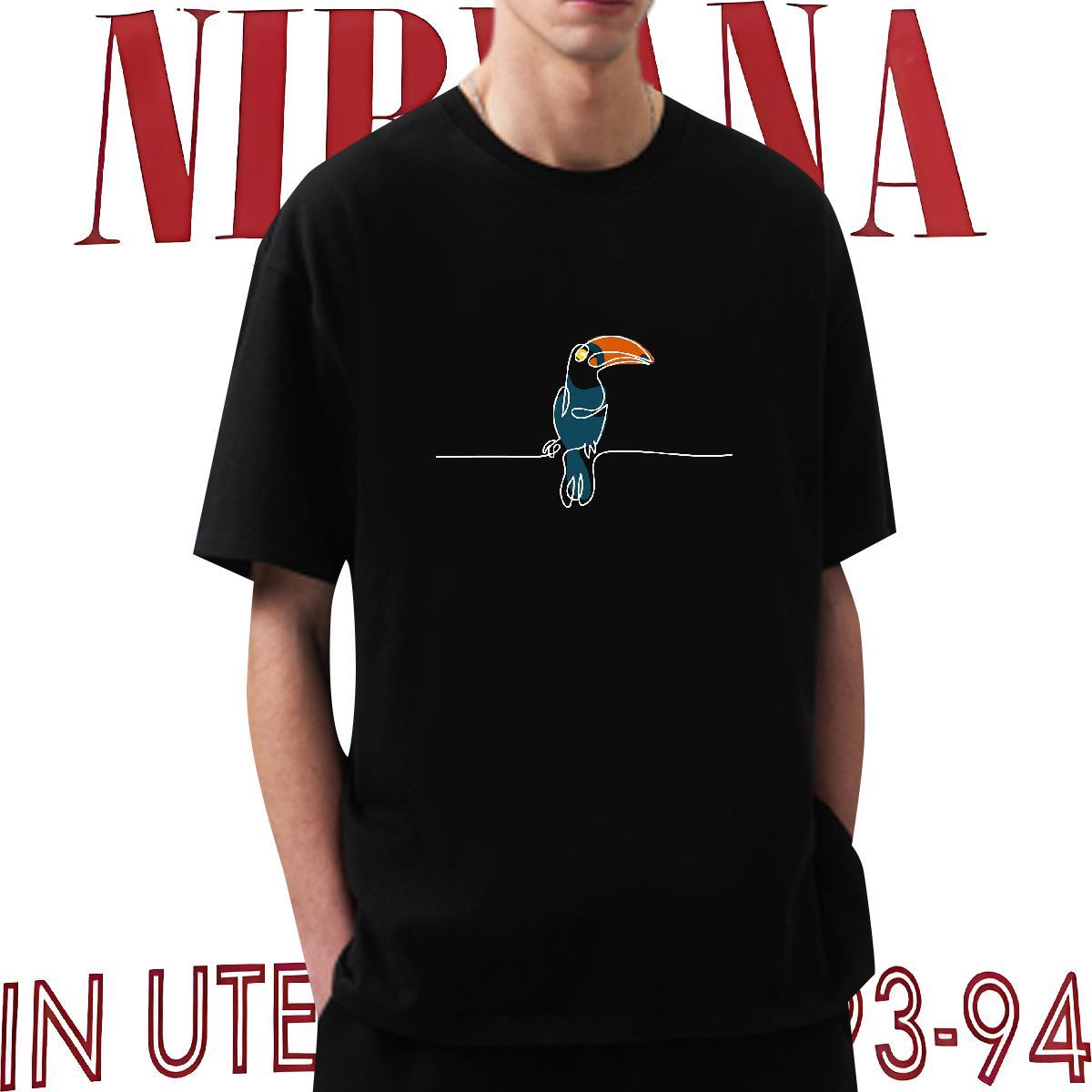 Fashion Designer T-Shirts 230g 100% Cotton bird Home Outdoor Tops Tees Breathable Soft Brand Men Tops Tees Skull