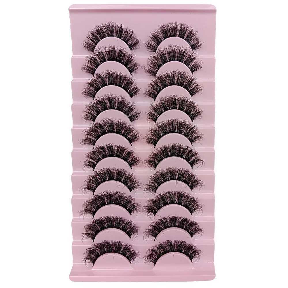 10 pairs of Russian striped eyelashes artificial mink fur fluffy 3D artificial mink fur fluffy eyelashes makeup fluffy eyelashes thick eyelashes W2408