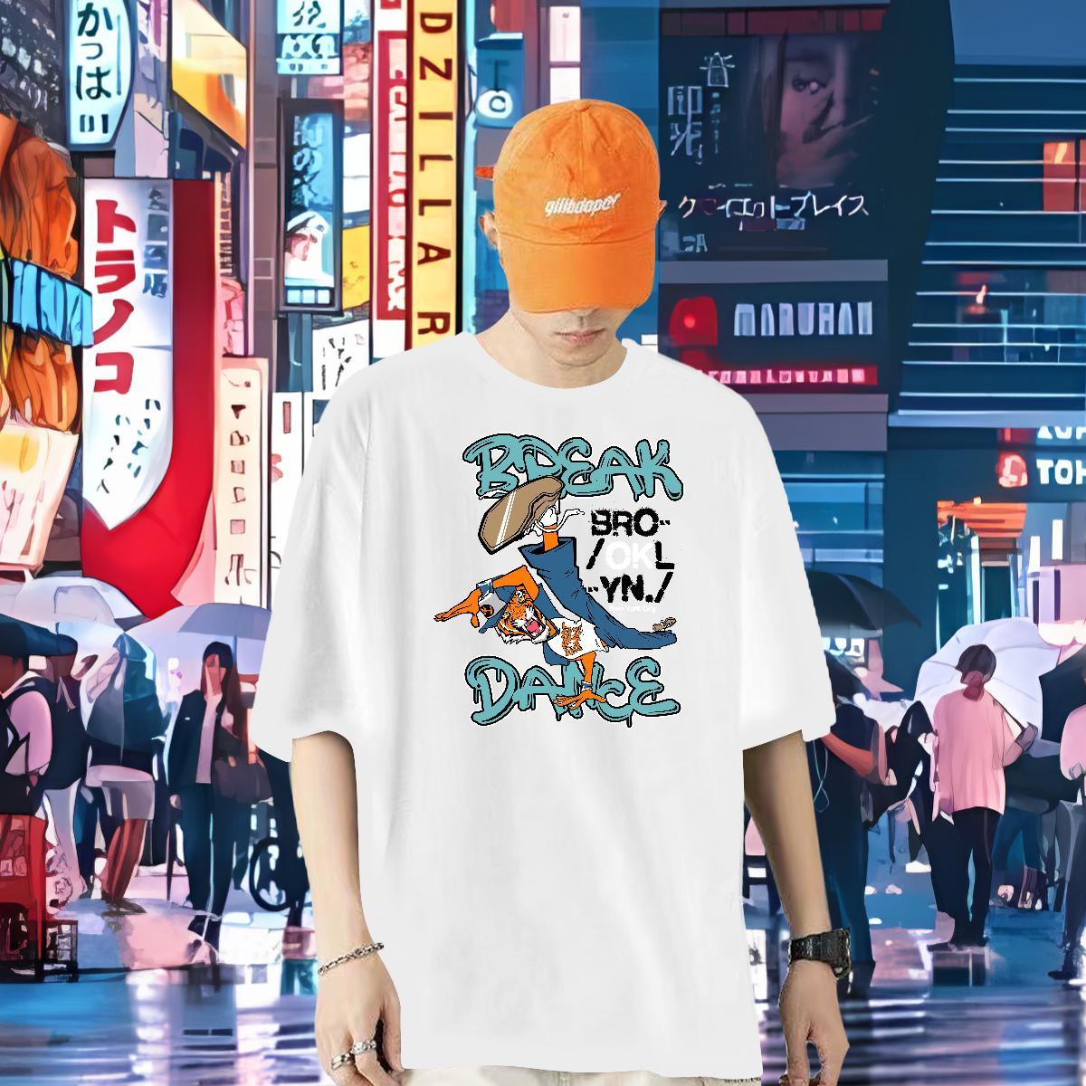 Designer Fashion T-Shirts 230g Cotton High Street Hip Hop Tops Tees Breathable Short Sleeve Wholesale Men Tshirts Anime Print