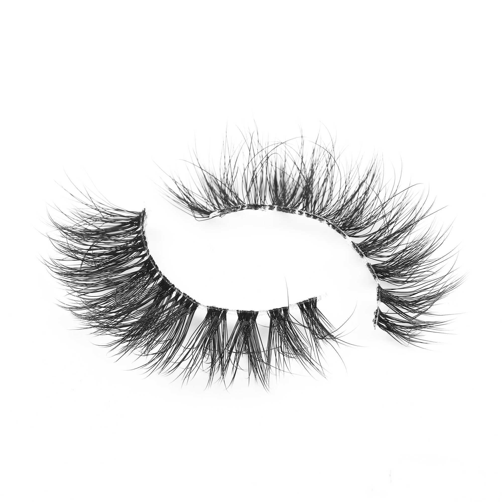 Cat eye eyelashes 3D mink eyelashes natural long full stripe eyelashes transparent short mink eyelashes cartoon fake eyelashes W240803