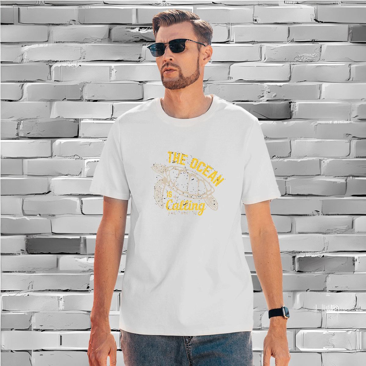 Cool Men Tees 230g Cotton T Shirts Men Street O Neck Short Sleeves Floral Print 2024 DIY Tee Shirt