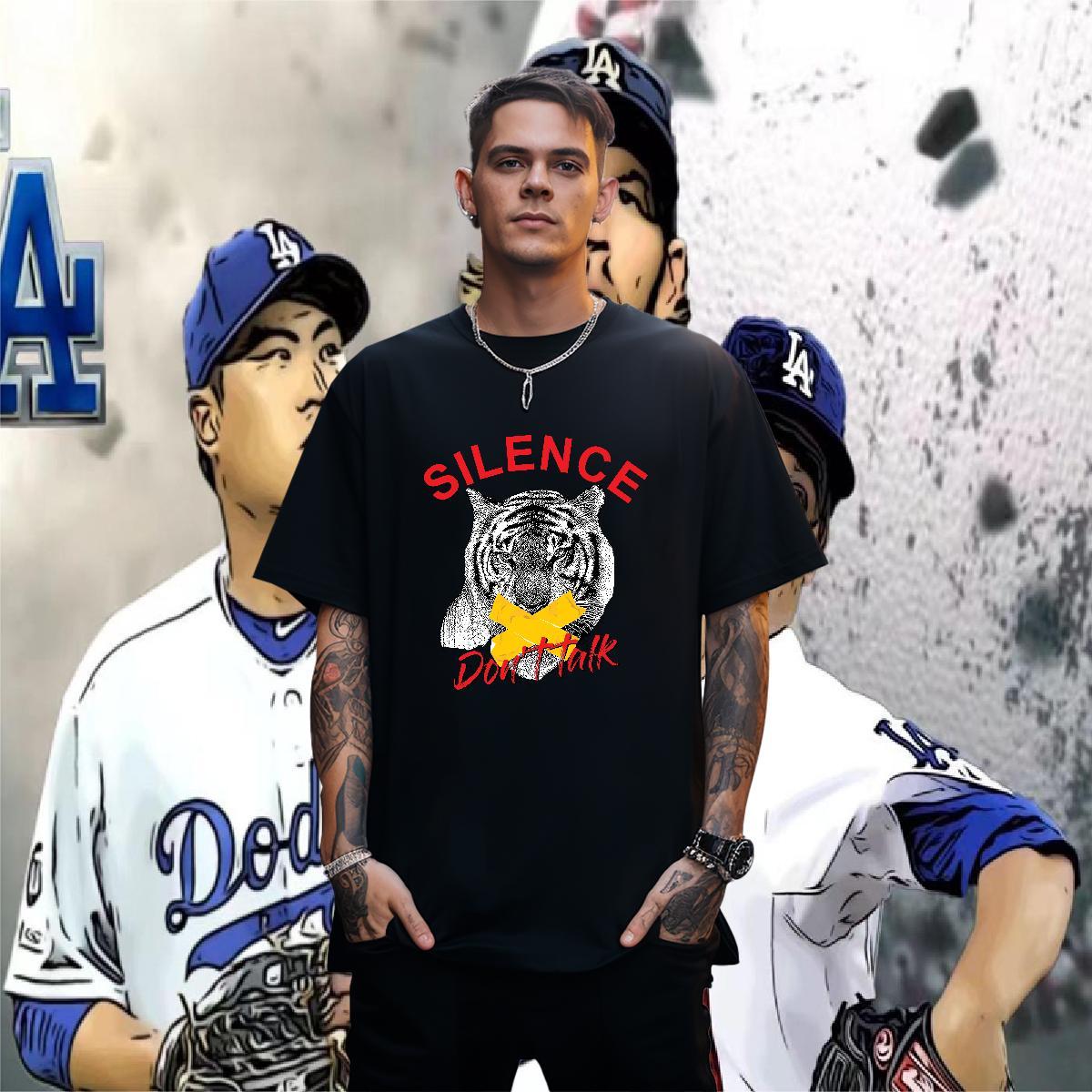 Man T Shirts 230g Cotton tiger Street Casual Breathable Soft Custom Print Plus Size Couples T Shirts Customized TOP Quality Tee Shirt