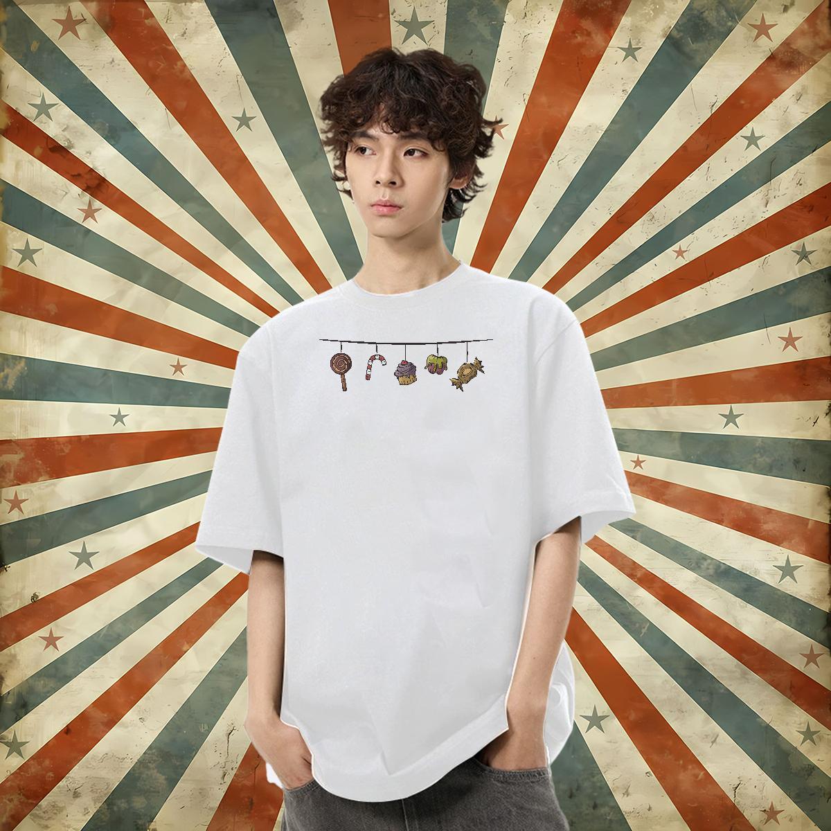 New Arrival Mens T Shirts 230g Cotton halloween Daily Wear Polos Breathable Crew Neck Wholesale Men Tees Plus Size Custom