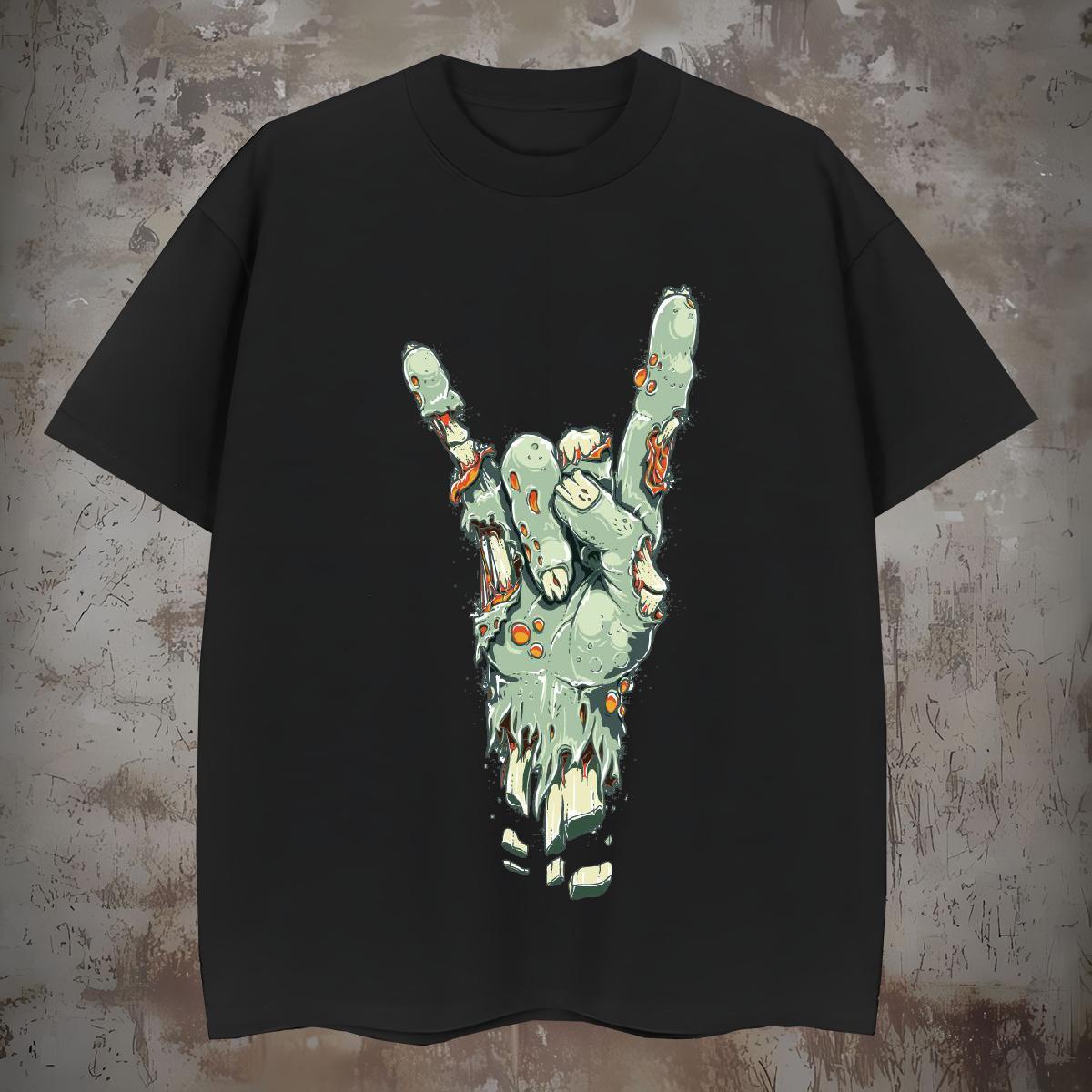 T shirt 230g Pure Cotton hands Daily Outfit Breathable Black Oversized Men Tops Tees Fashion Casual Classic Tee Shirt