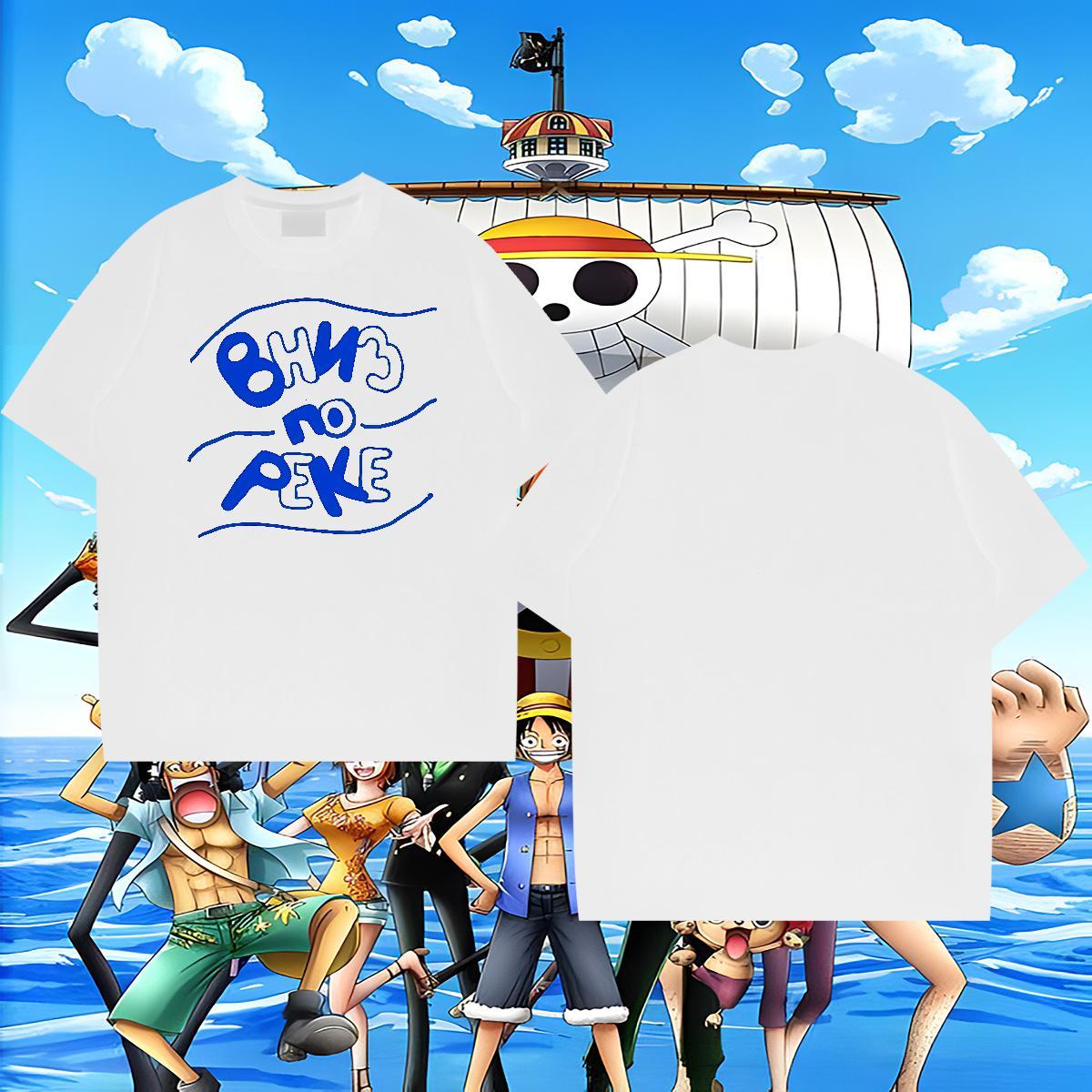 Free Shipping Men Clothes T-Shirt 230g Pure Cotton Daily Wear letter Anime Print Crew Neck Fashion Designer T shirt Clothings