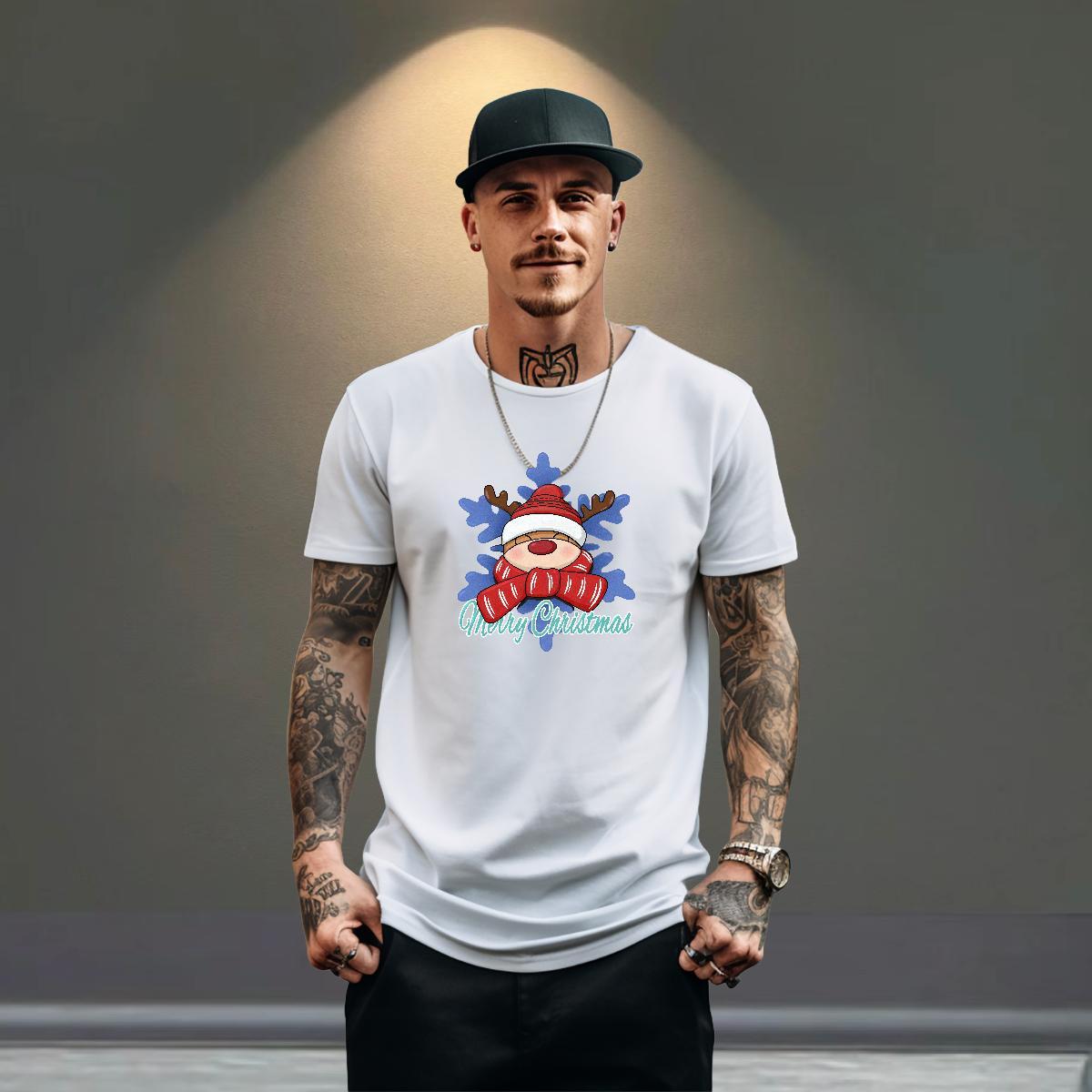 2024 Designer T shirt 230g 100% Cotton Christmas Street Clothes O Neck Short Sleeves TOP Quality Men Tshirts Custom Cartoon