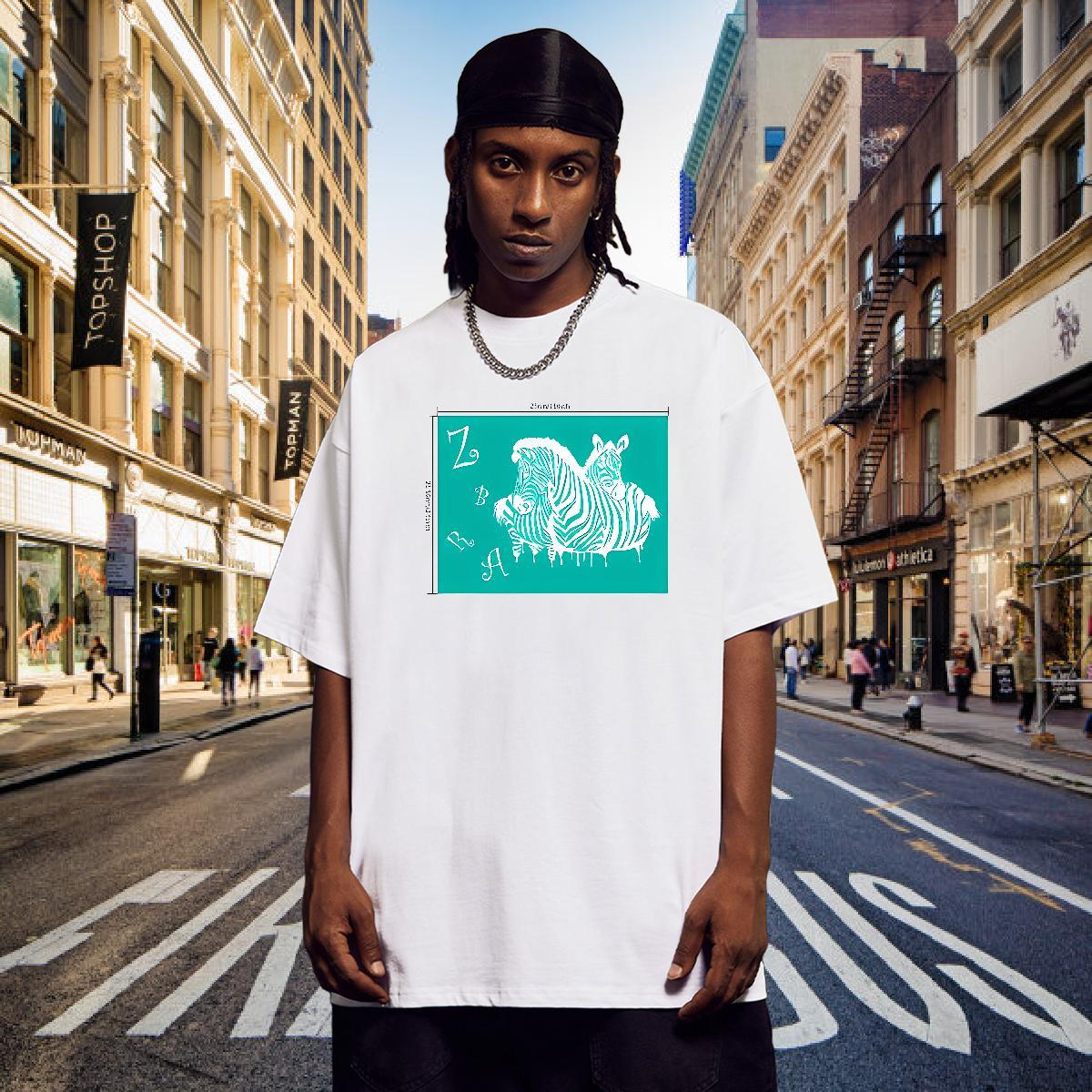 T-Shirts 230g Cotton horse Spring Summer Round Neck Short Sleeve DIY Couples T Shirts Custom Loose Fit Clothings