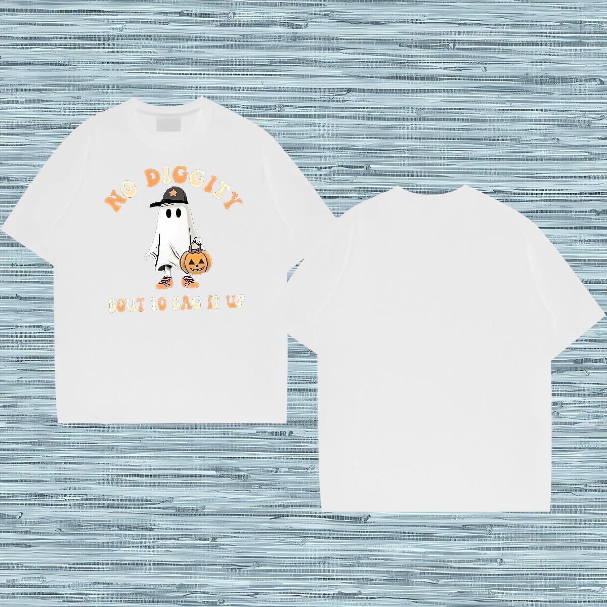2024 Designer T Shirts Men 230g Pure Cotton halloween Street Wear Tops Tees Breathable Short Sleeve TOP Quality Men Tops Tees Graphic