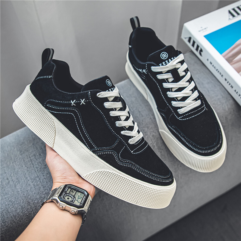 Autumn men's 2023 new student niche design sports and leisure board winter internet famous black trendy shoes