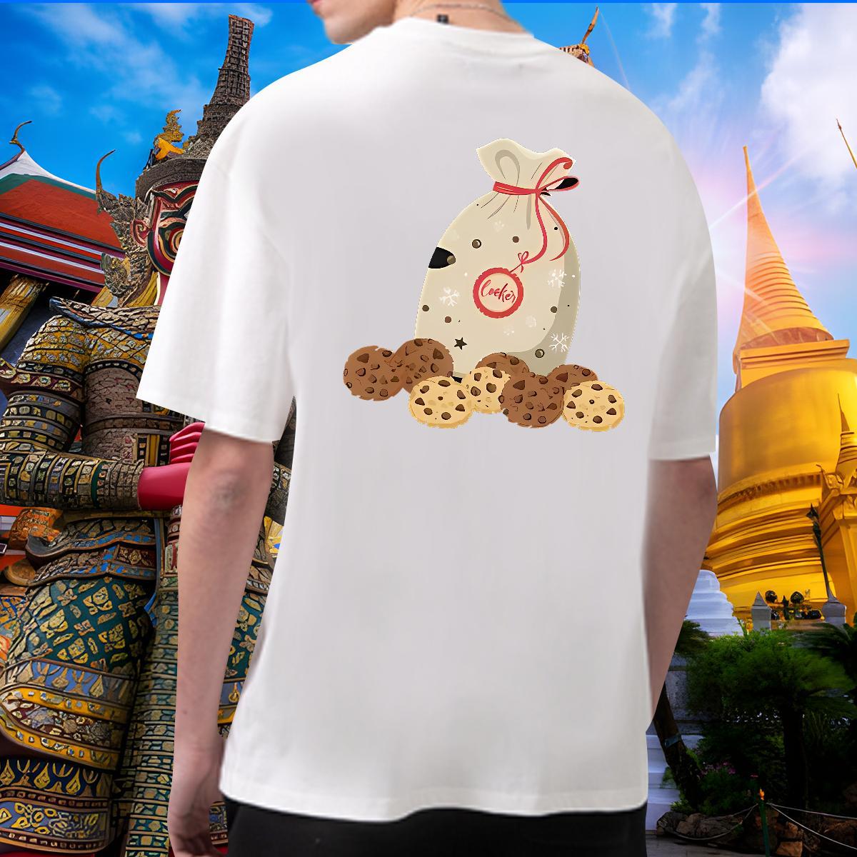 Loose Fit Couples T Shirts 230g Cotton T Shirt For Man Casual Beach Breathable Short Sleeve Custom Printed DIY Customized Polos