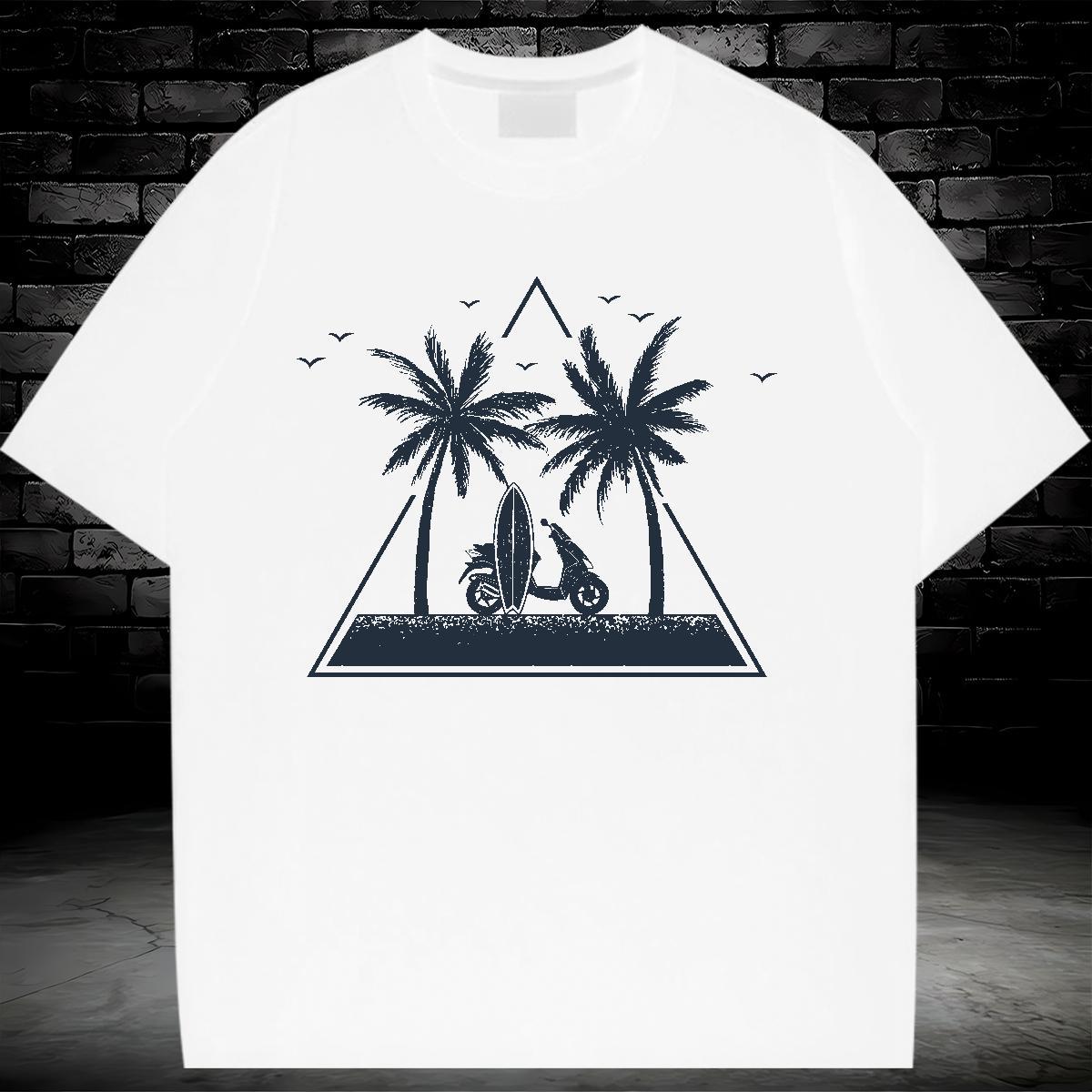 Loose Woman T Shirts Short Sleeve O-Neck Unisex Tshirts Cartoon Anime tree Street 230g 100% Cotton Designer Clothes Shirt