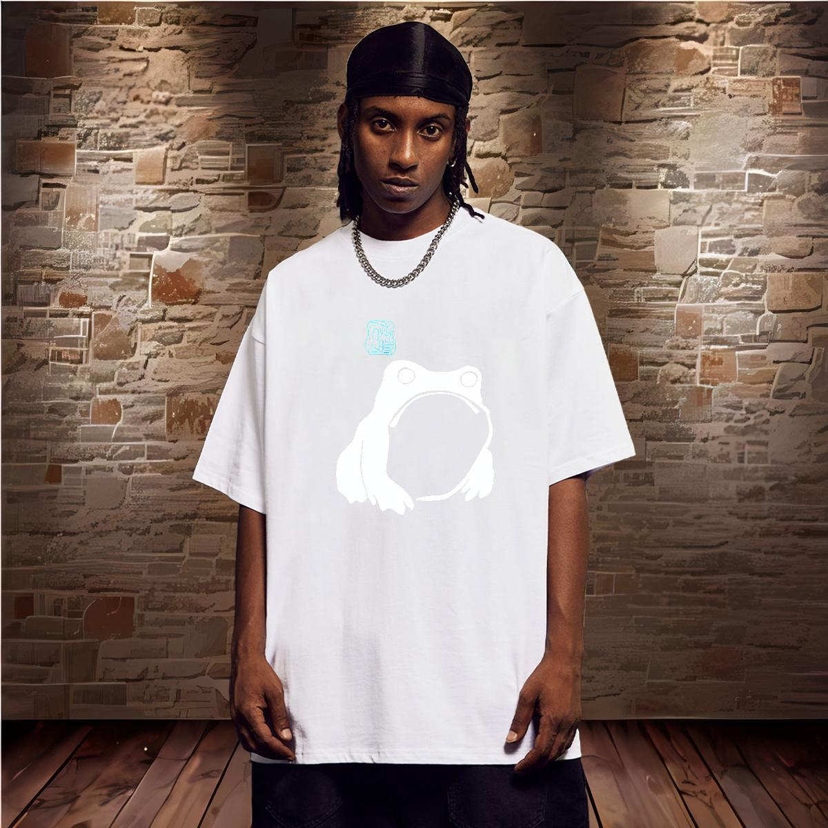 Mens T Shirts 100% Cotton 230g bear Daily Outfit O Neck Short Sleeves Skull Tshirts DIY Loose Fit Tops