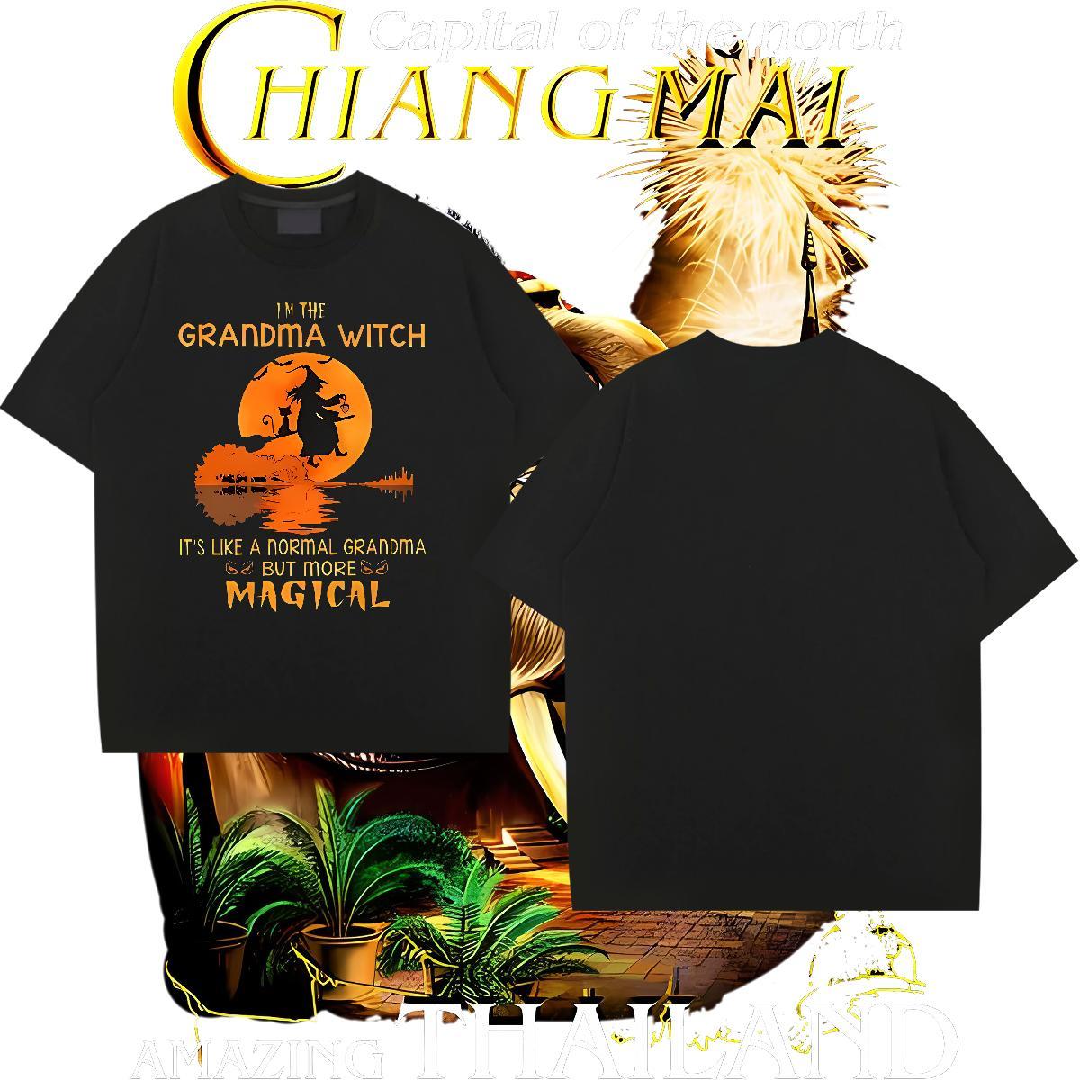 Cool Men Clothes T-Shirt 230g Cotton halloween Man T Shirts Street Crew Neck Black White Stylist Tops Shirt