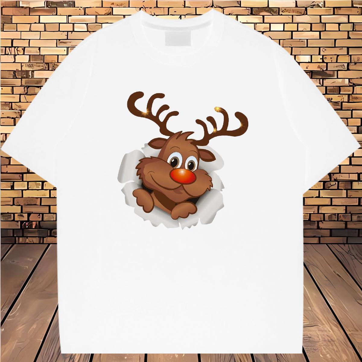 2024 Summer Mens T Shirts 100% Cotton 230g Christmas Spring Summer Clothes Breathable Crew Neck Comfortable Men Tees Customized