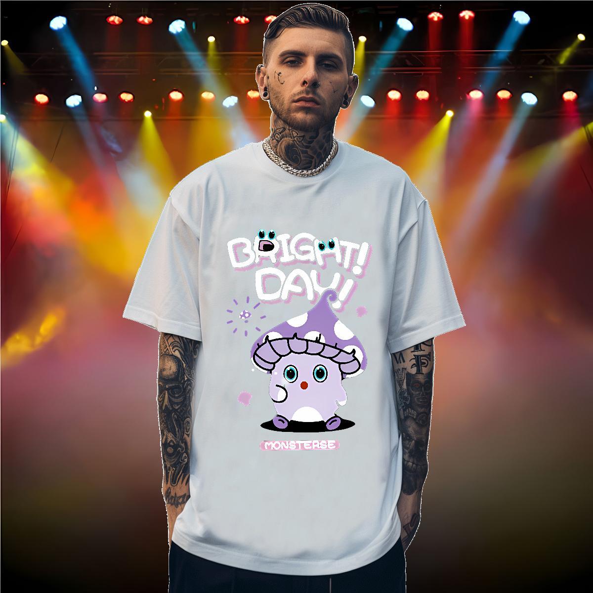 Men T Shirts 230g Cotton english Casual Beach Breathable White Plus Size Men Clothes T-Shirt Wholesale Brand Polos