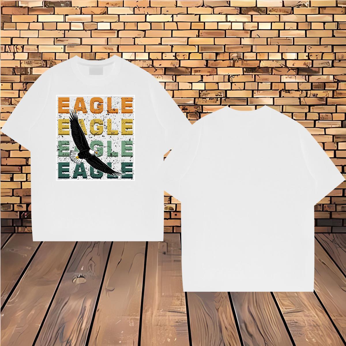 2024 Designer Man T Shirts 230g Cotton eagle Street Wear Clothings Round Neck Short Sleeve Cool Tshirt for Man Woman Customized Print