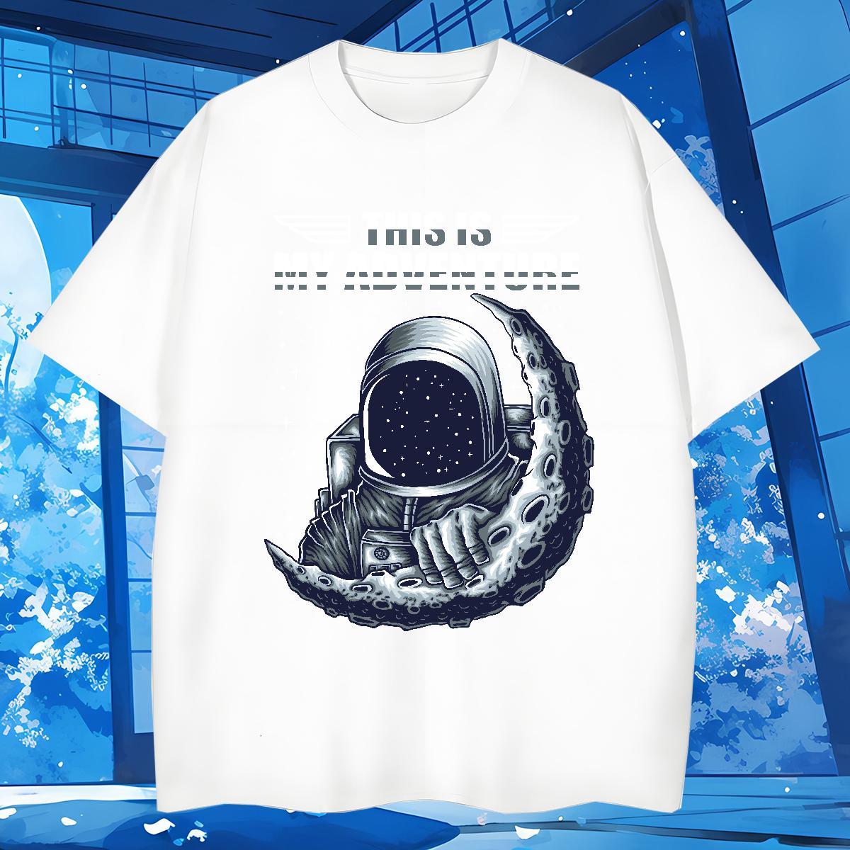 T Shirts Men 100% Cotton 230g outer space Outdoor Breathable Short Sleeve Custom Big Size Couples T Shirts Factory Direct Wholesale Tee Shirt