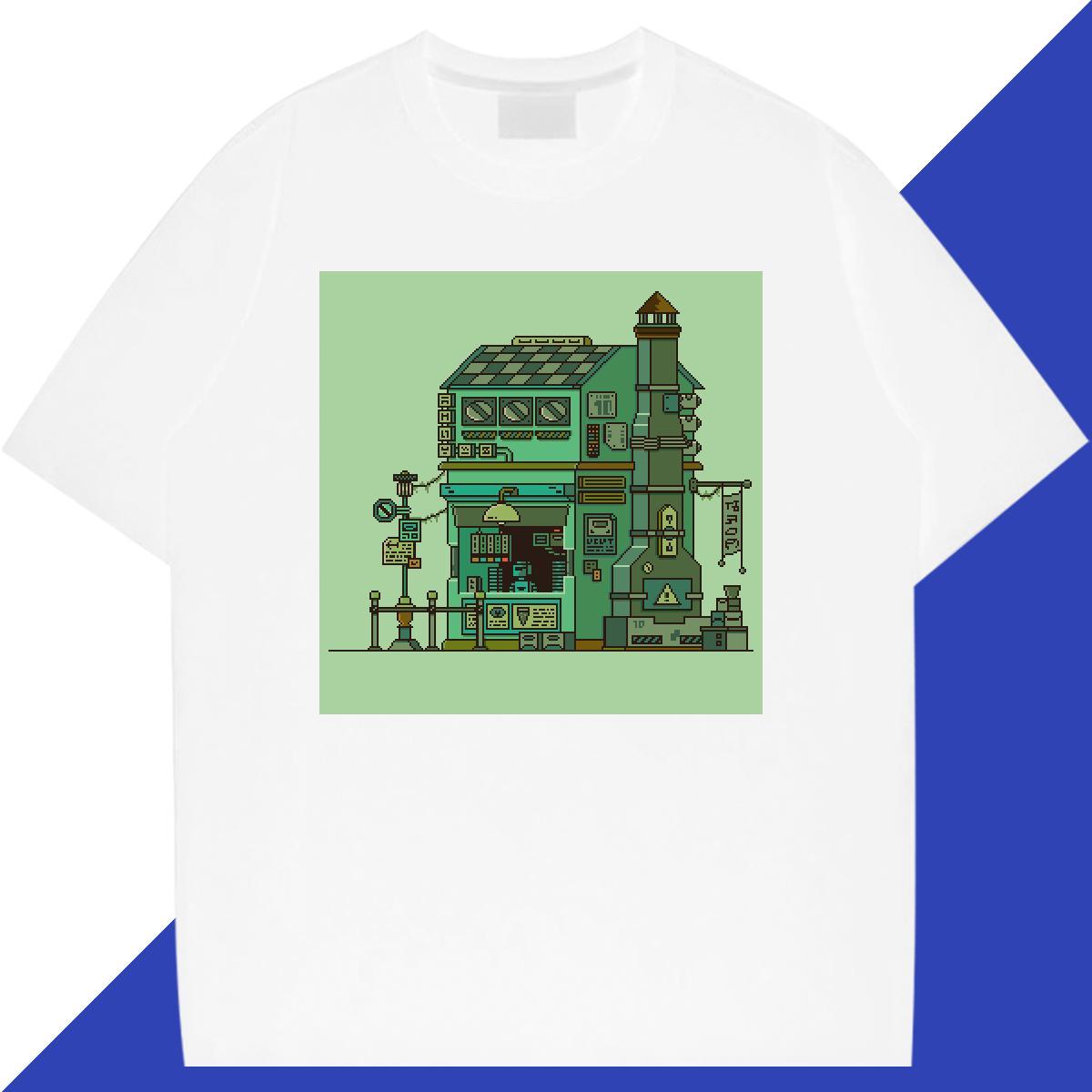 Cool Design Men Tshirts 230g Cotton Daily Outfit robot Custom Big Size Breathable Crew Neck Fashion New Men T Shirts Tees Shirts