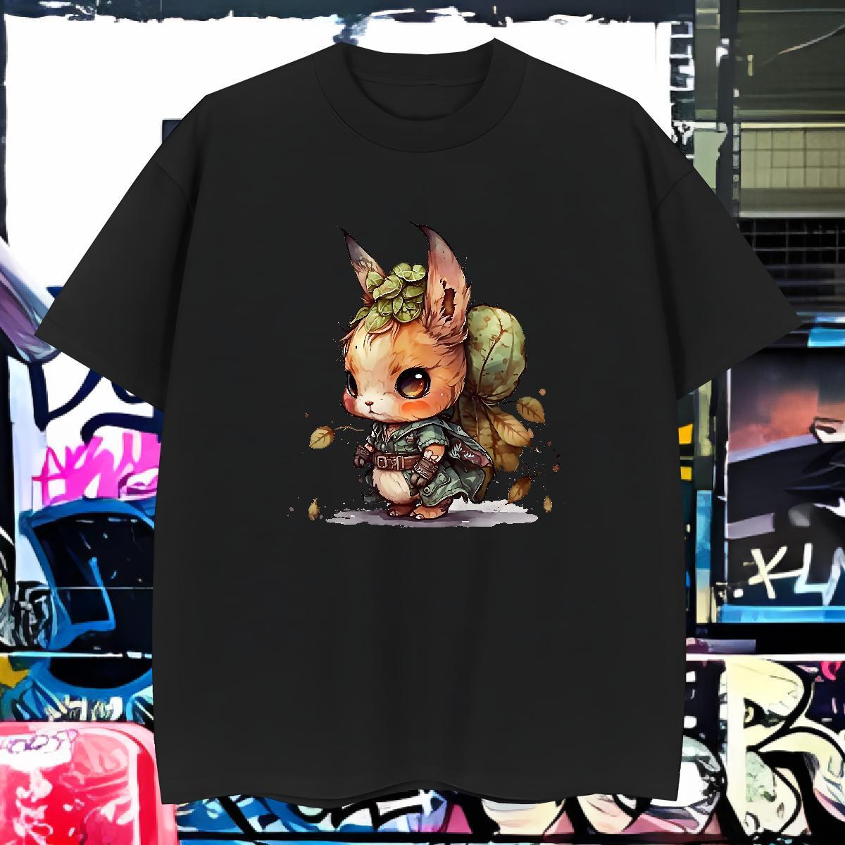 Free Shipping T-Shirts for Men 100% Cotton 230g rabbit Hip Hop Street Clothings O-Neck Short Sleeve Designer Tshirt for Man Woman Oversized 4XL