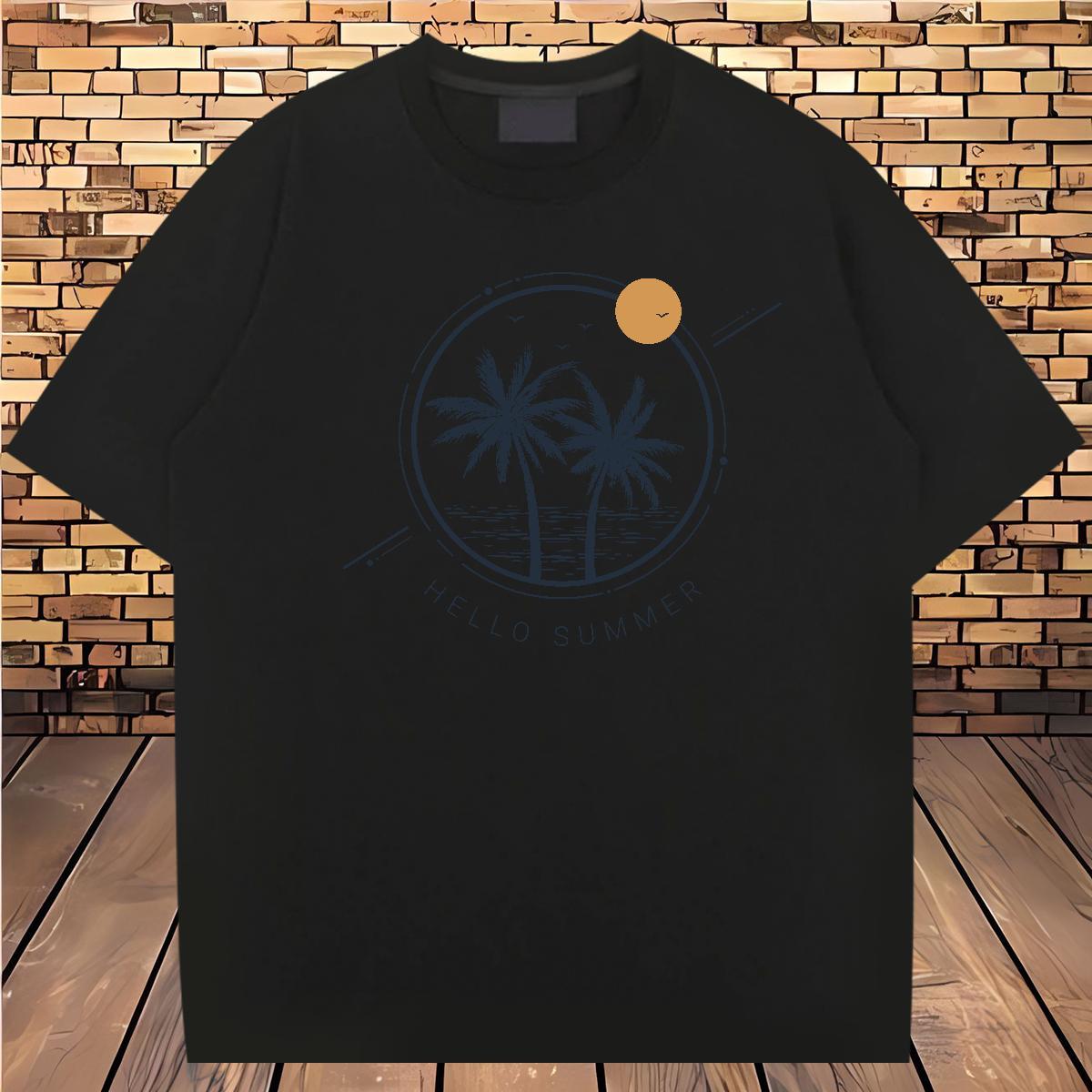 Man T Shirts 100% Cotton 230g sun Casual Daily Wear O Neck Short Sleeves Oversized Tshirt for Man Woman New Designer Popular Polos