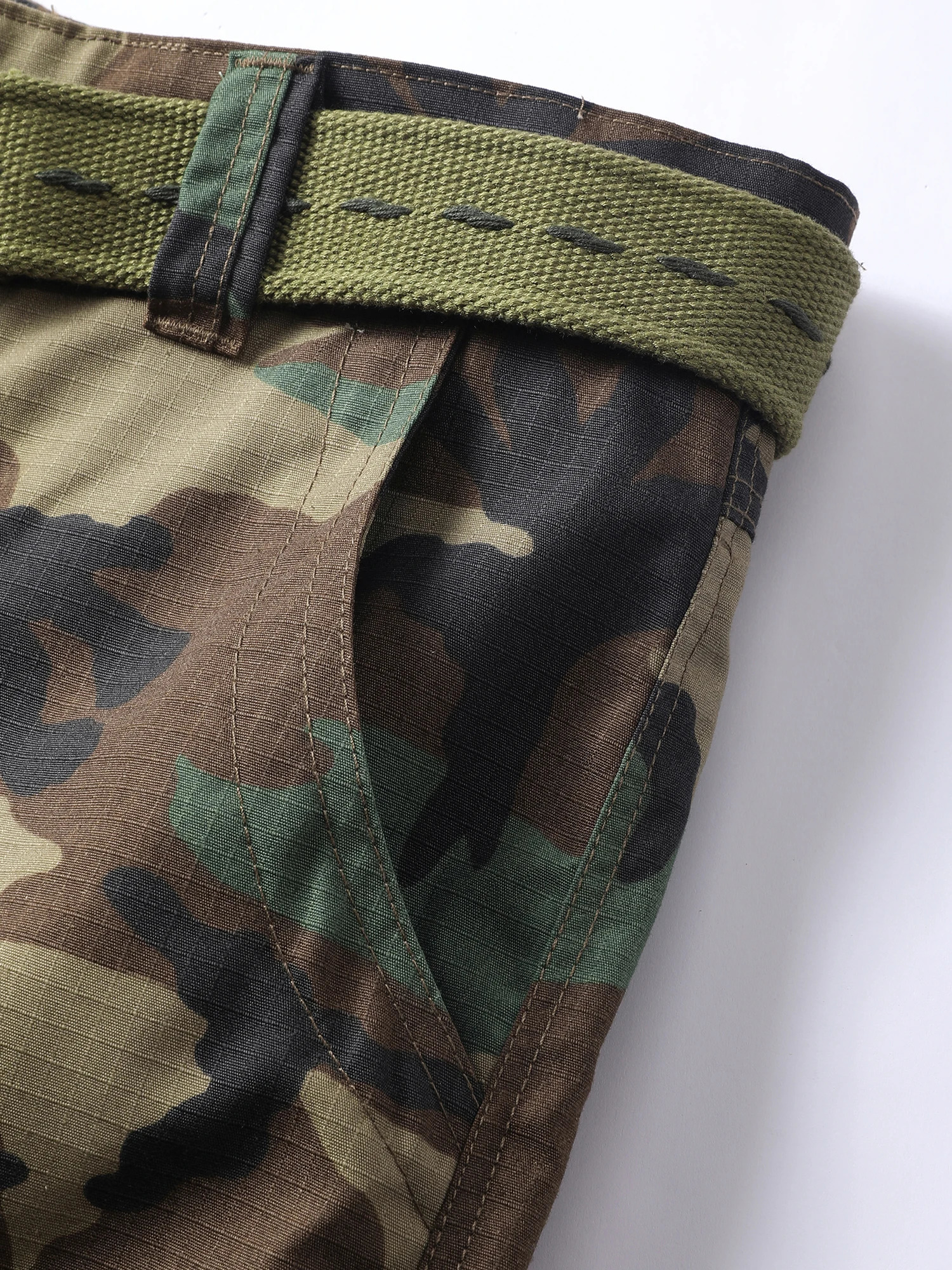 AKARMY camouflage multi flap pocket mens straight leg cargo pants loose casual outdoor work without straps 240812
