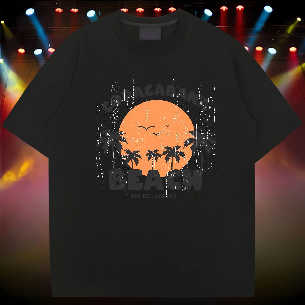 Men T Shirts 230g 100% Cotton tree Street Wear O Neck Short Sleeves Cartoon Print Men Tees DIY Customized High Quality Clothings