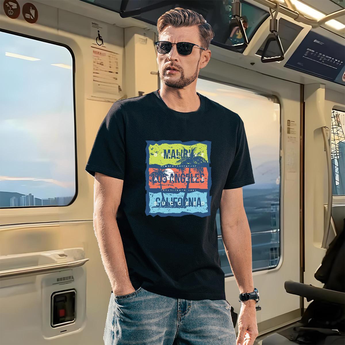 2024 DIY T shirt 230g Cotton tree Spring Summer Tees O-Neck Short Sleeve Free Shipping Men Clothes T-Shirt Customized