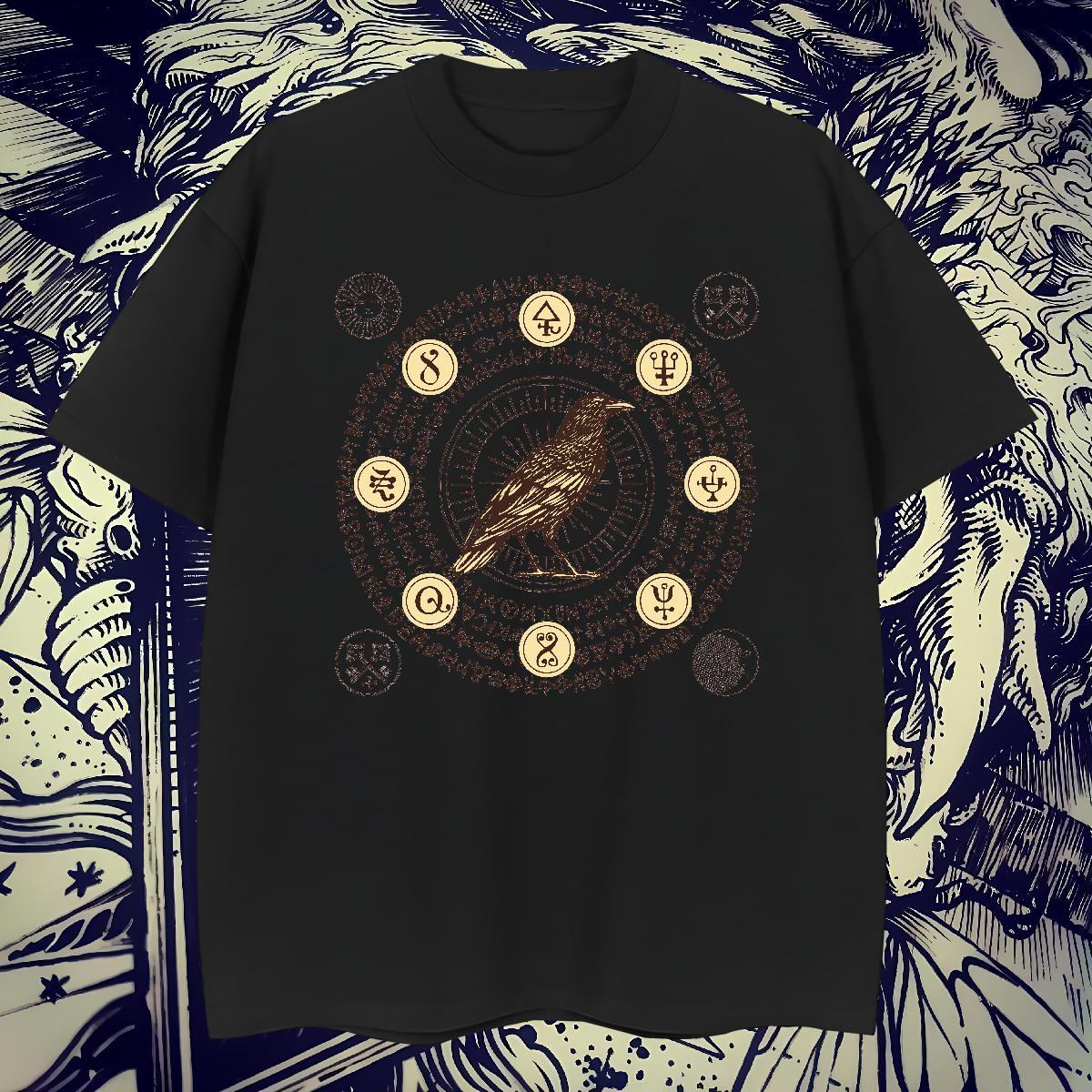 Cool Design Tshirts 100% Cotton 230g Spring Summer bird Skull Breathable Short Sleeve Fashion New T-Shirts for Men Top Tees