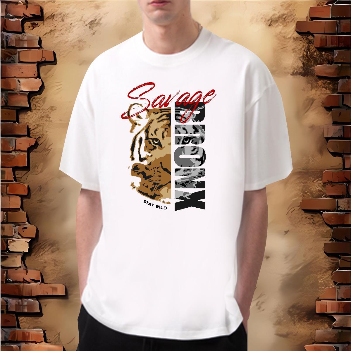 T Shirts Men 230g Cotton Anime Printing Street Round Neck Short Sleeve Cartoon Printing L-4XL Tshirts New Arrival TOP Quality Tops Tees