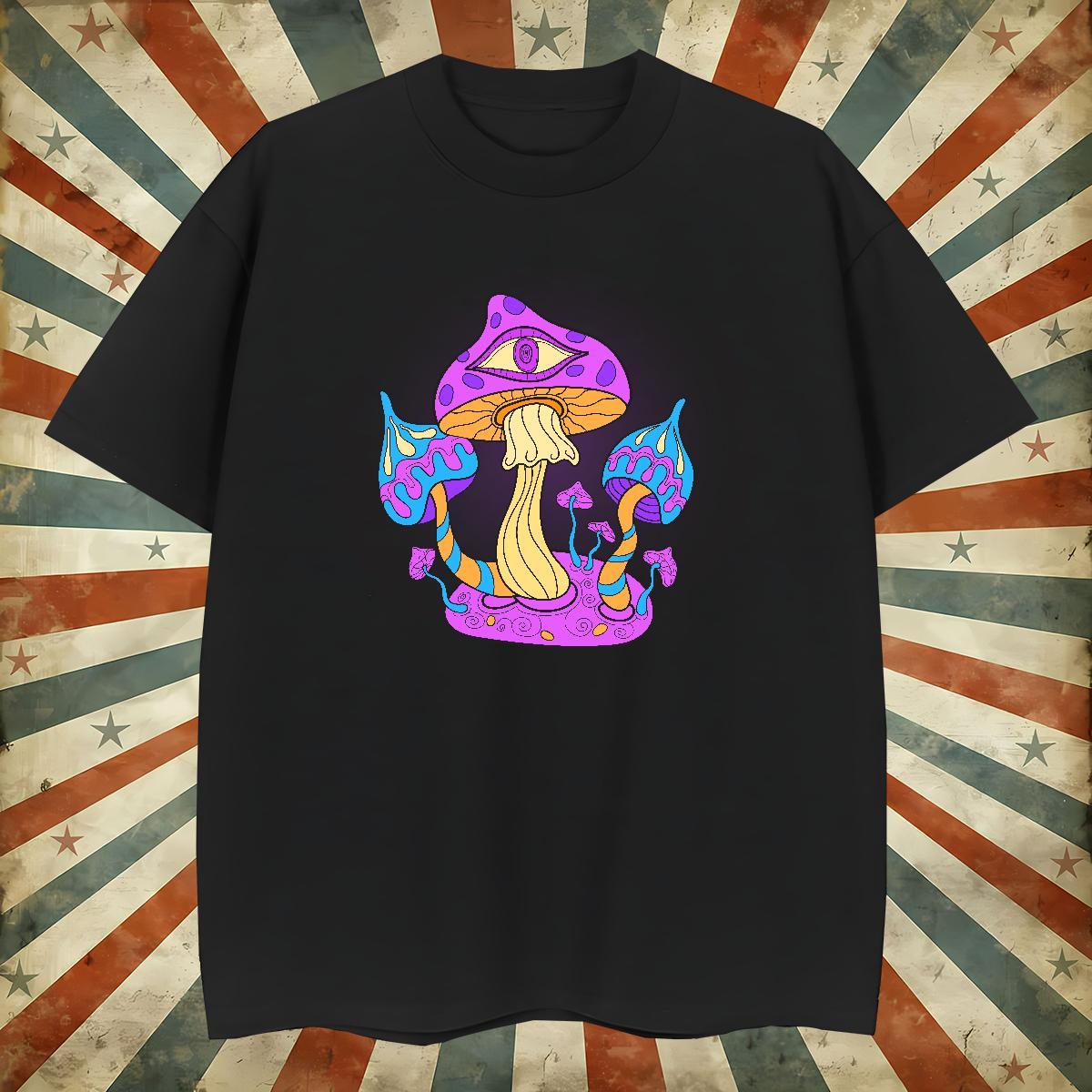 2024 Designer T-Shirts 230g Pure Cotton mushroom Street wear Hip Hop Wear Round Neck Short Sleeve Brand Mens Tshirts DIY Anime