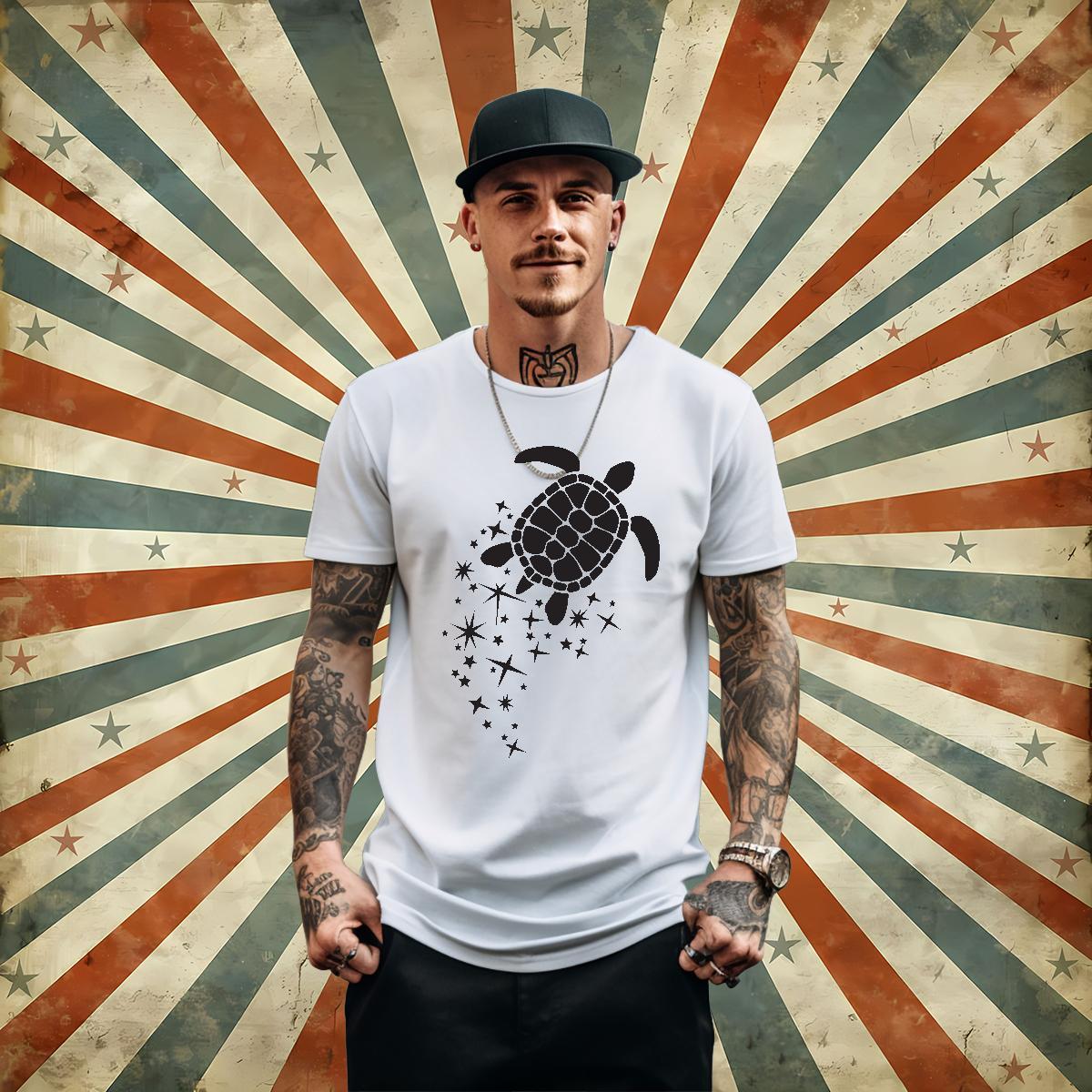 Fashion Design T shirt 230g Cotton tortoise Casual Clothings O-Neck Short Sleeve Classic Tshirt for Man Woman Floral Print