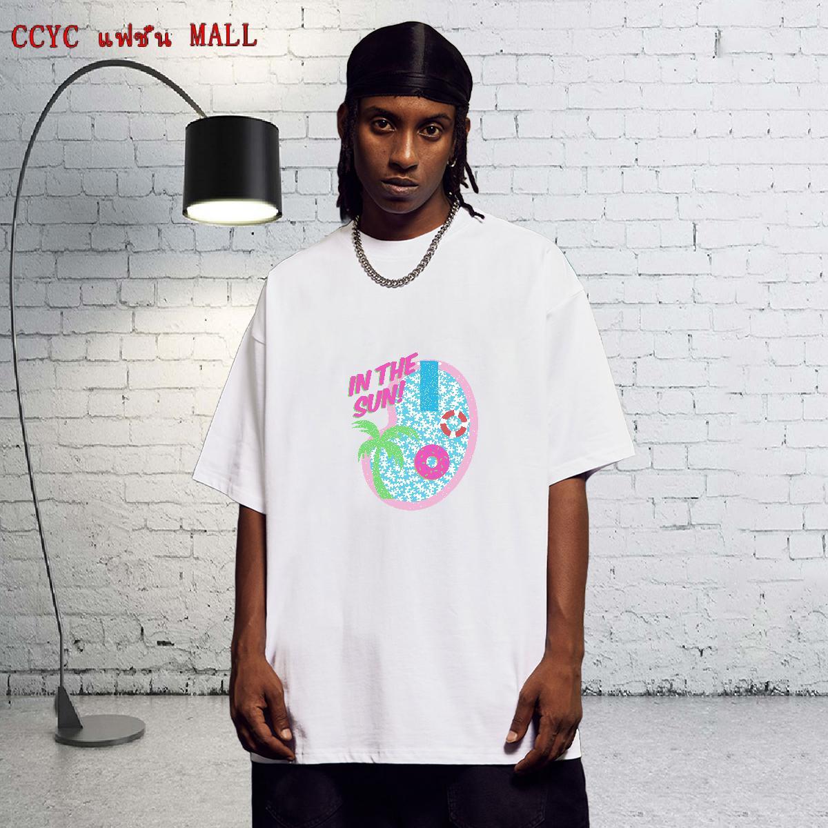 Loose Fit Tshirt for Man Woman 230g Cotton Sport sea wave Plus Size Custom O-Neck Short Sleeve 2024 DIY Mens T Shirts Polos