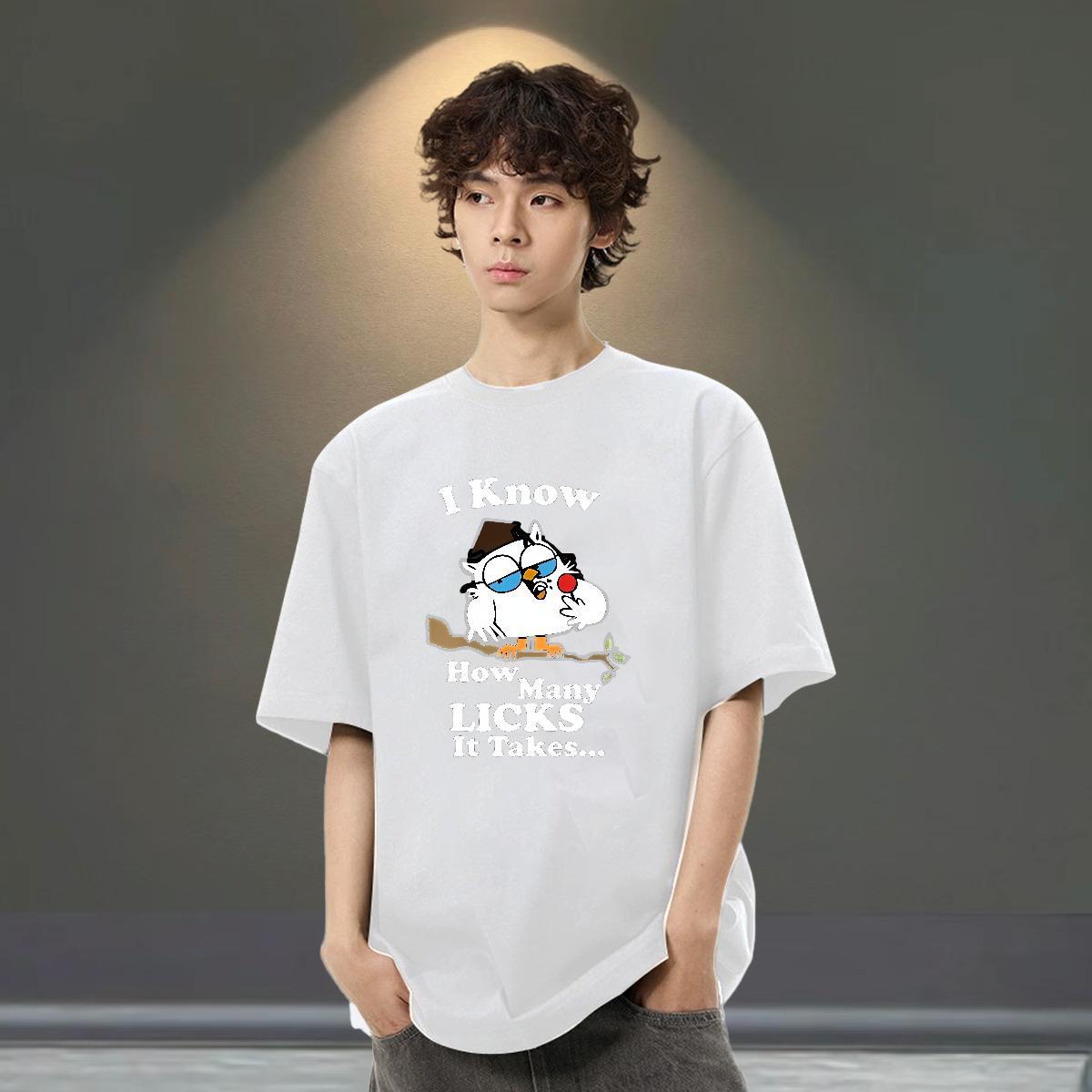 New Designer Mens T Shirts 230g Cotton halloween Daily Outfit Tops Tees Breathable Short Sleeve Cool Men Tops Tees DIY Logo Oversized