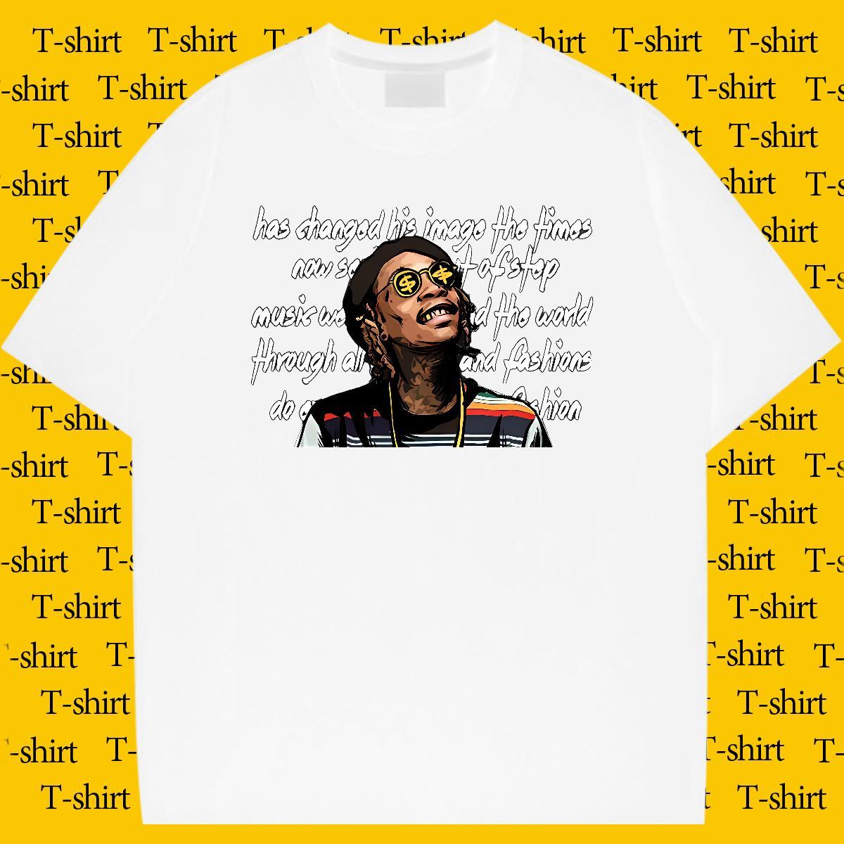 T-Shirts for Men 230g Pure Cotton portrait Daily Outfit O-Neck Short Sleeve Floral Print Mens Tshirts 2024 DIY Cool Design Tees