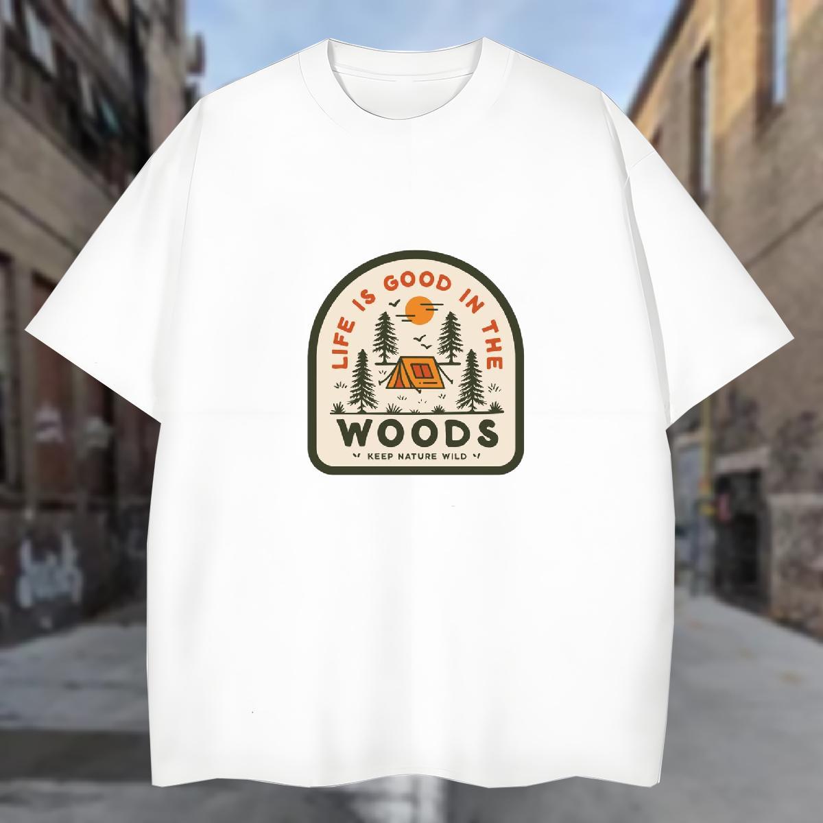 T Shirt For Man 230g 100% Cotton tree Sport Breathable Short Sleeve Custom Big Size Tshirts New Arrival Loose Tees