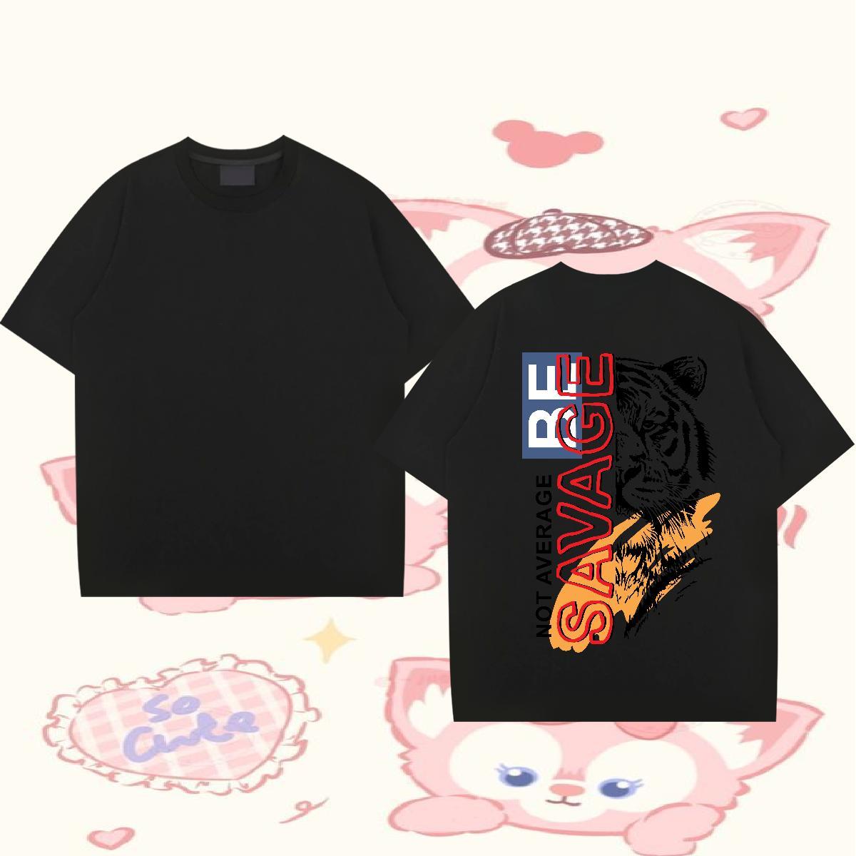 Fashion New T Shirt For Man 230g Pure Cotton Daily Outfit Tee Shirt Round Neck Short Sleeve Cool Tshirts Customized Print