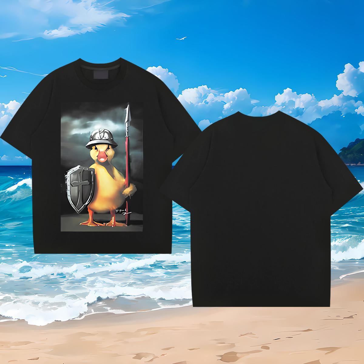New Arrival T-Shirts 230g 100% Cotton duck Street Tee Shirt O Neck Short Sleeves Comfortable Men Tees Custom Anime